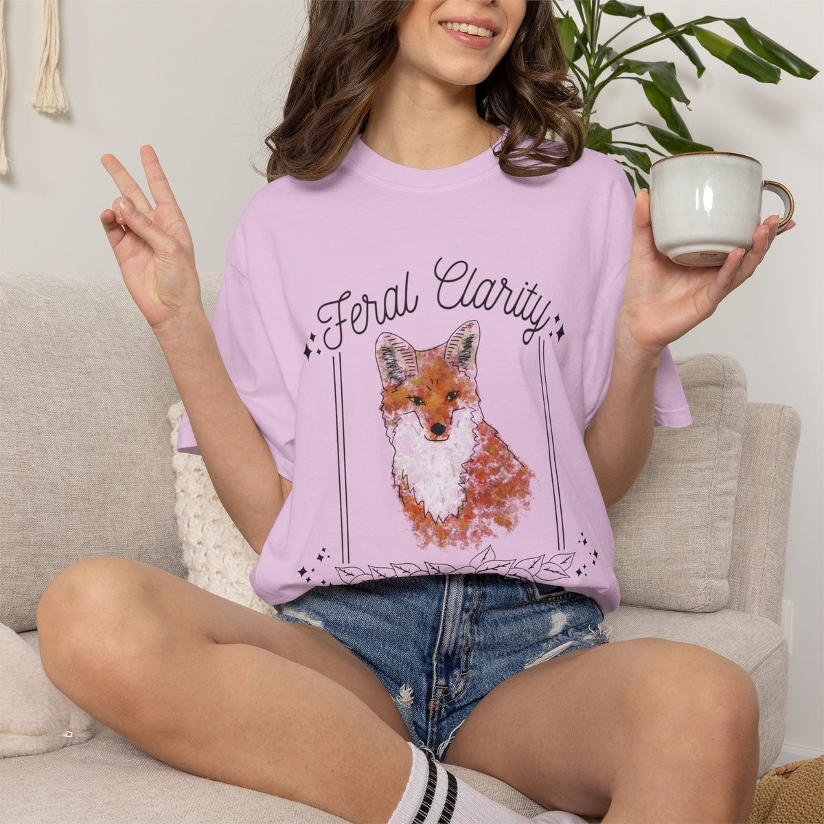 Feral Clarity Fox Graphic T-Shirt