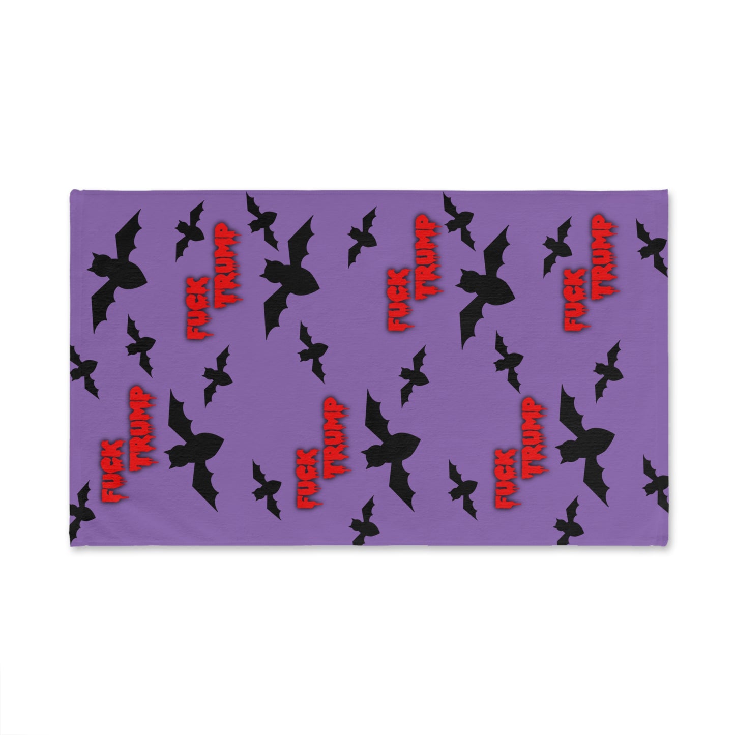 Slightly Subtle Bats Hand Towel, Purple Quirky Gothic Kitchen Decor, Halloween Bathroom Accessory, Statement Gift for Friends, Home & Kitchen