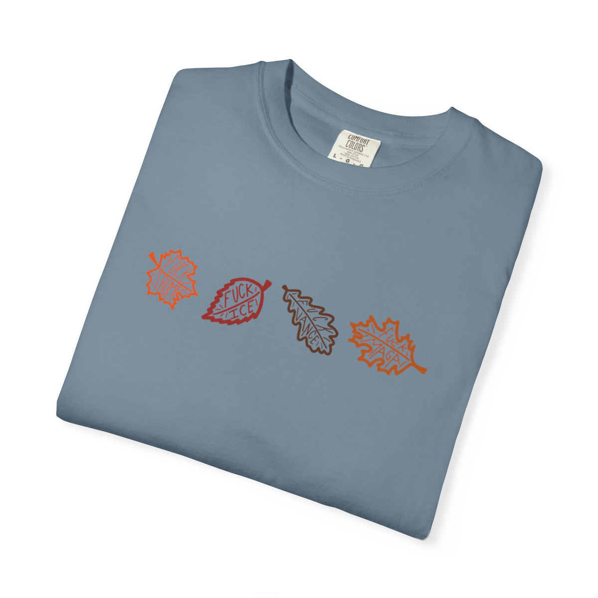Autumn Leaves T-Shirt FDT Minimal Fall Foliage Graphic Tee