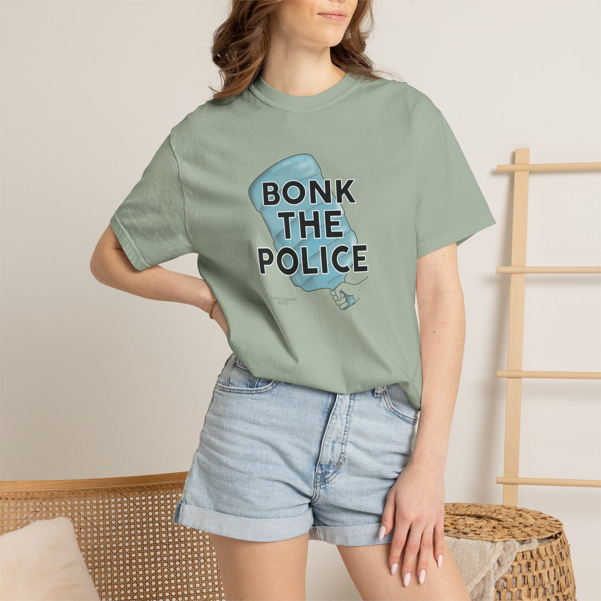 Graphic T-Shirt "Bonk the Police" Funny Meme Tee