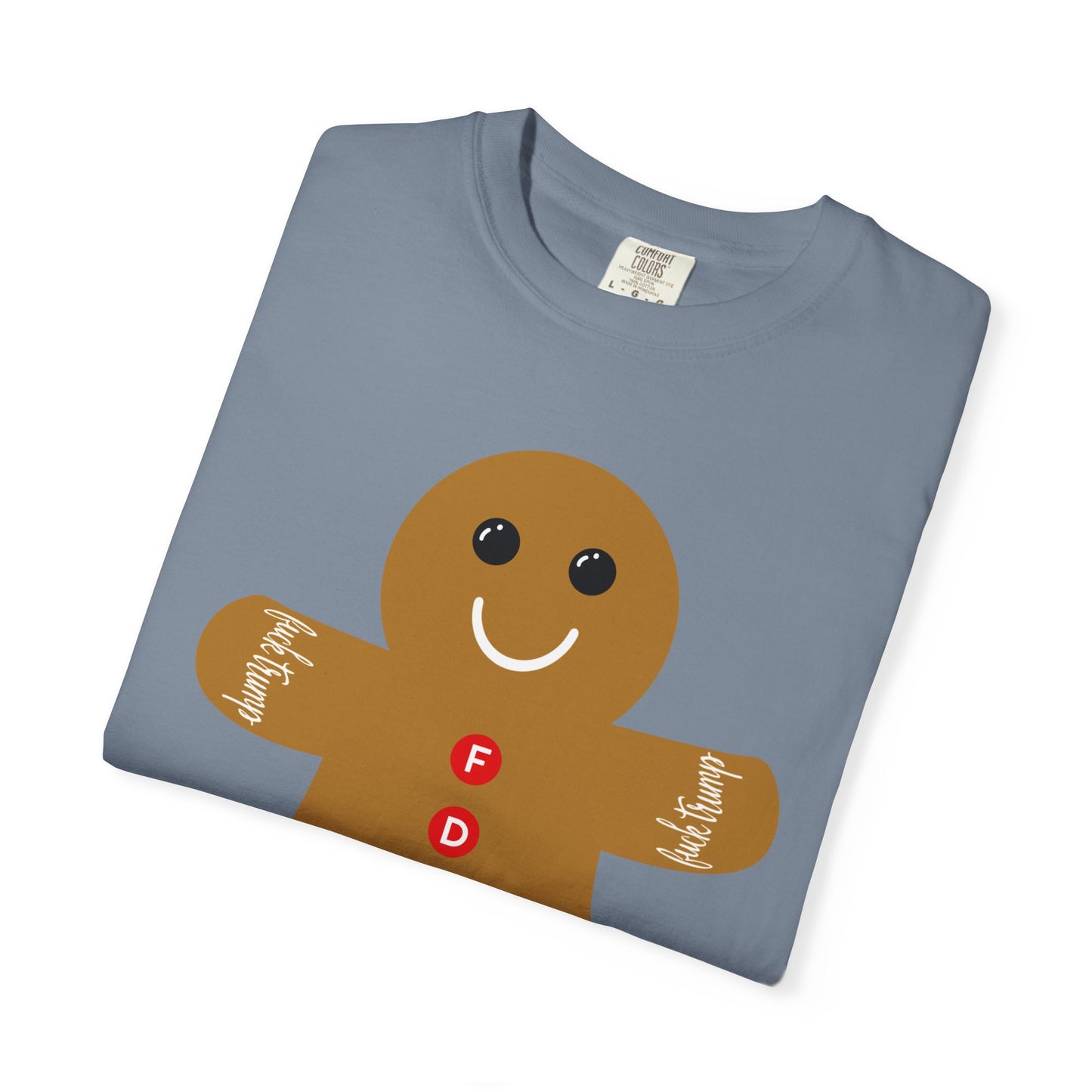 Slightly Subtle Gingerbread Man T-Shirt - FDT Comfort Colors Festive Holiday Tee for Christmas, Winter Celebration, Family Gathering Gift