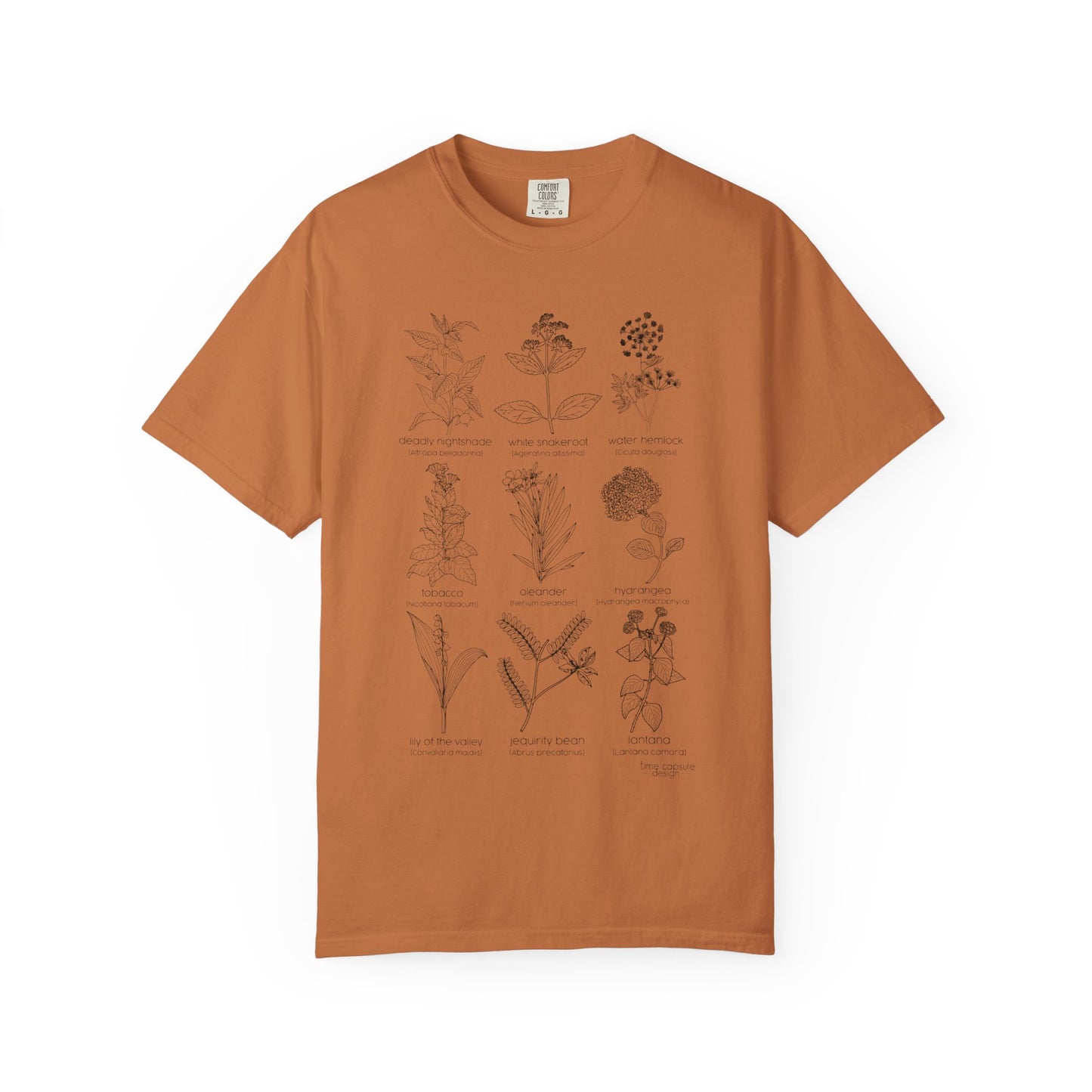 Deadly Nightshade Botanical Illustration T-Shirt | Vintage Plant Sketches, Floral Chart