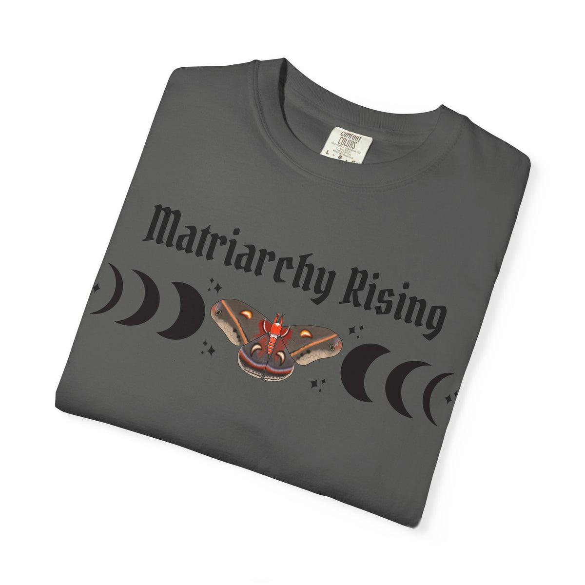 Matriarchy Rising Tee Moon Phases & Moth Feminist Graphic T-Shirt