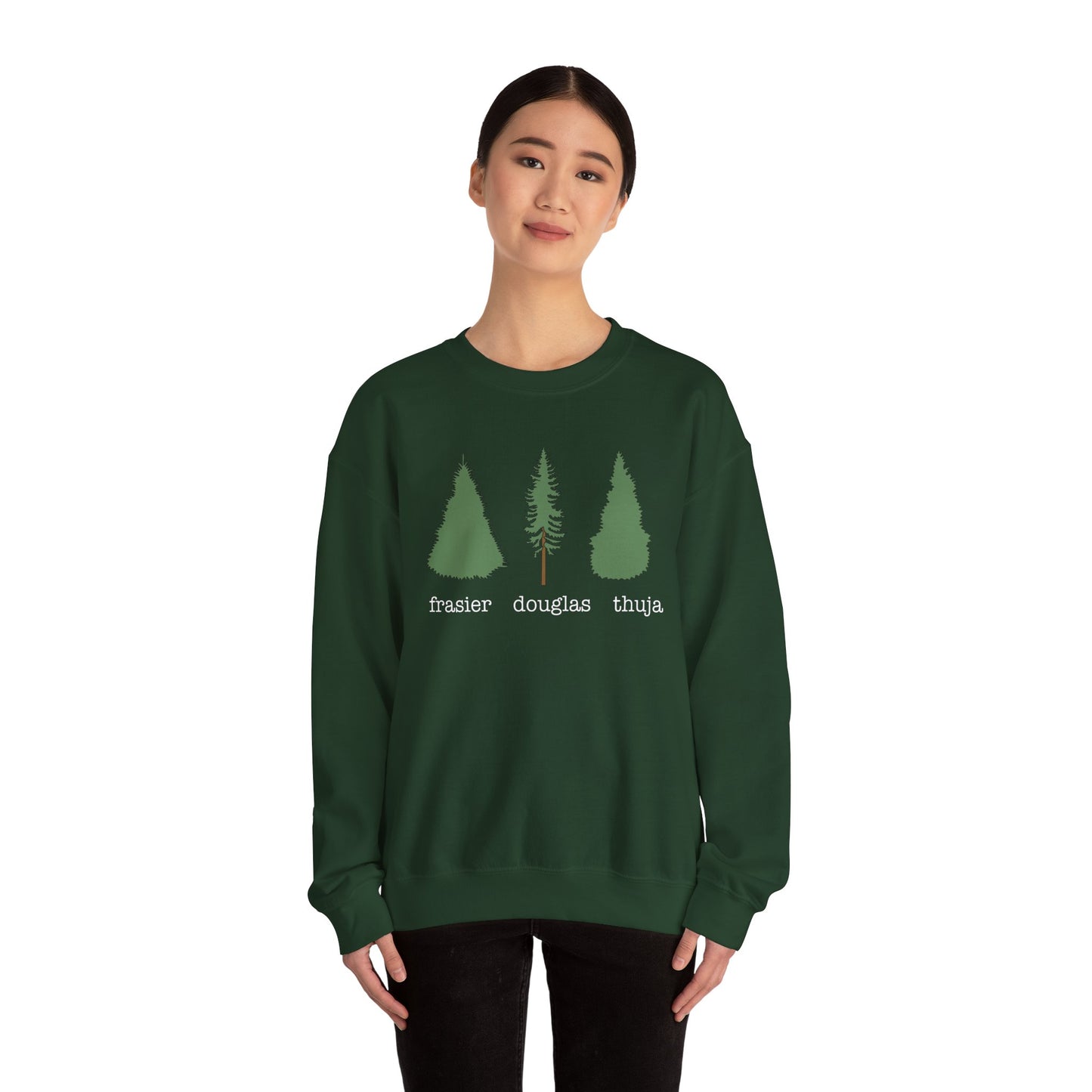 Frasier Douglas Thuja FDT Pine Tree Eco-Friendly Tree Sweatshirt, Unisex Crewneck, Nature Lover Gift, Casual Outfit, Gift for Him or Her