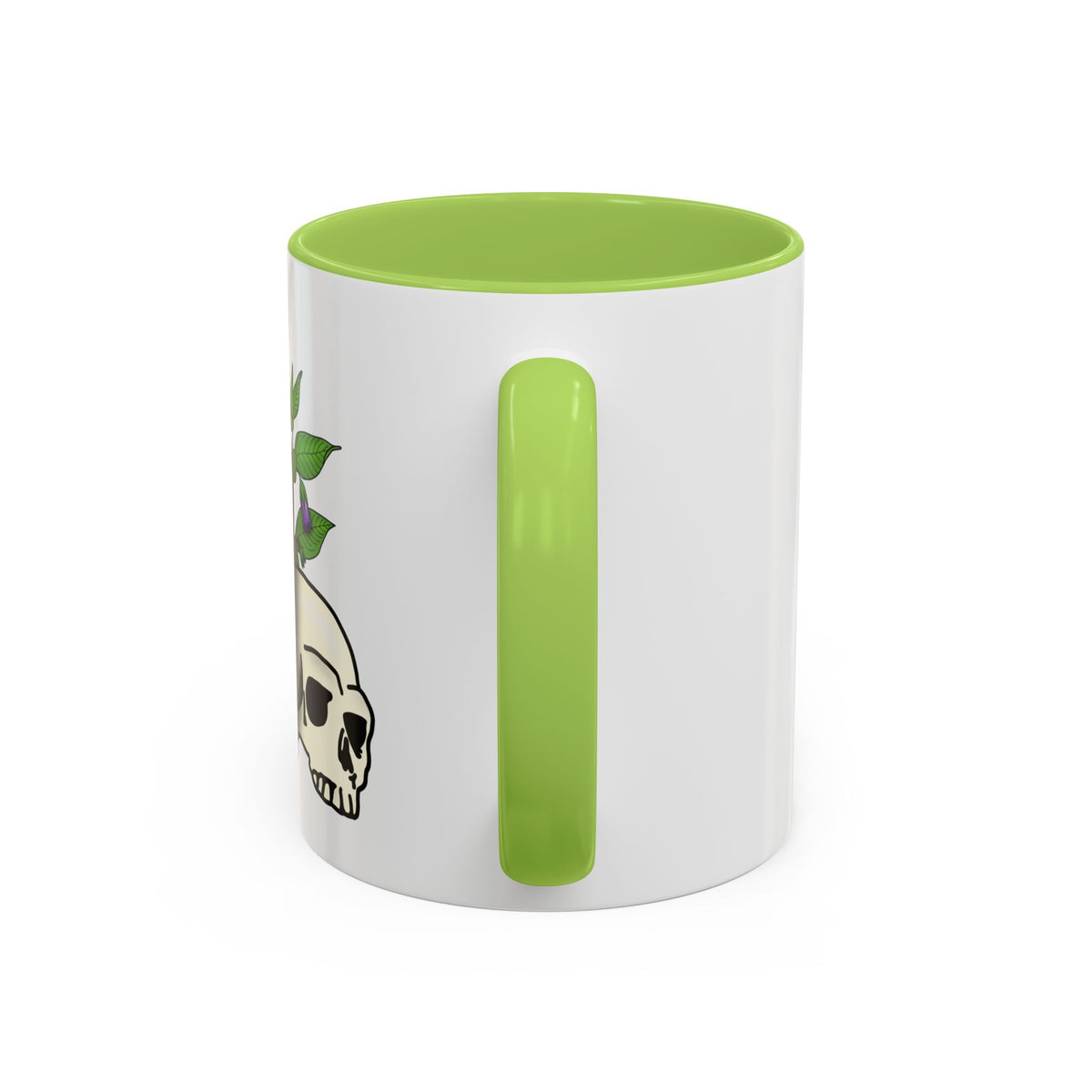 Herbal Remedy Coffee Mug Aqua Tofana Potion Bottle, Skull & Botanical Gothic Accent Mug