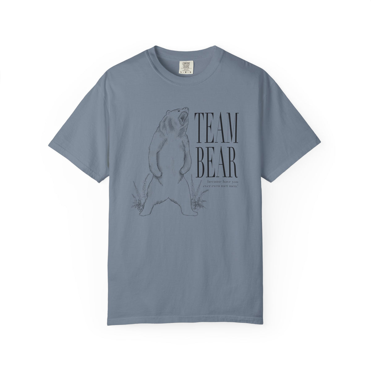 Team Bear Graphic T-Shirt Vintage Sketch Bear Tee because have you even met men