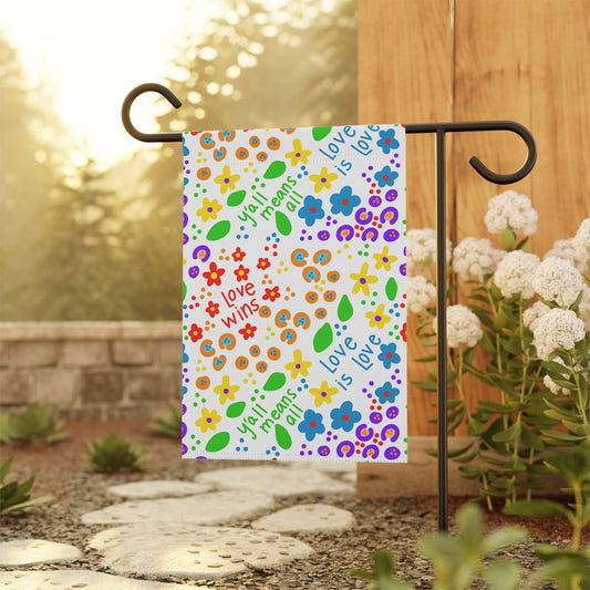 Love Wins Pattern Garden Flag | Garden & House Banner