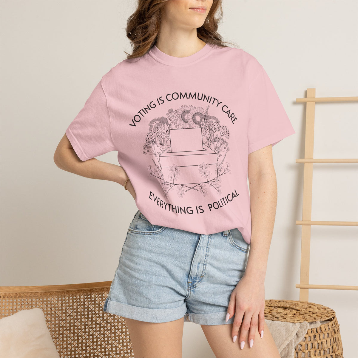 Voting Is Community Care T-Shirt Everything Is Political Vote Graphic Tee