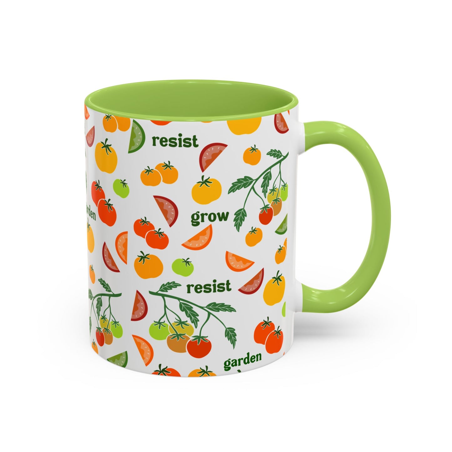 Resist Grow Garden tomatoes coffee mug | Accent Mug 11oz 15oz