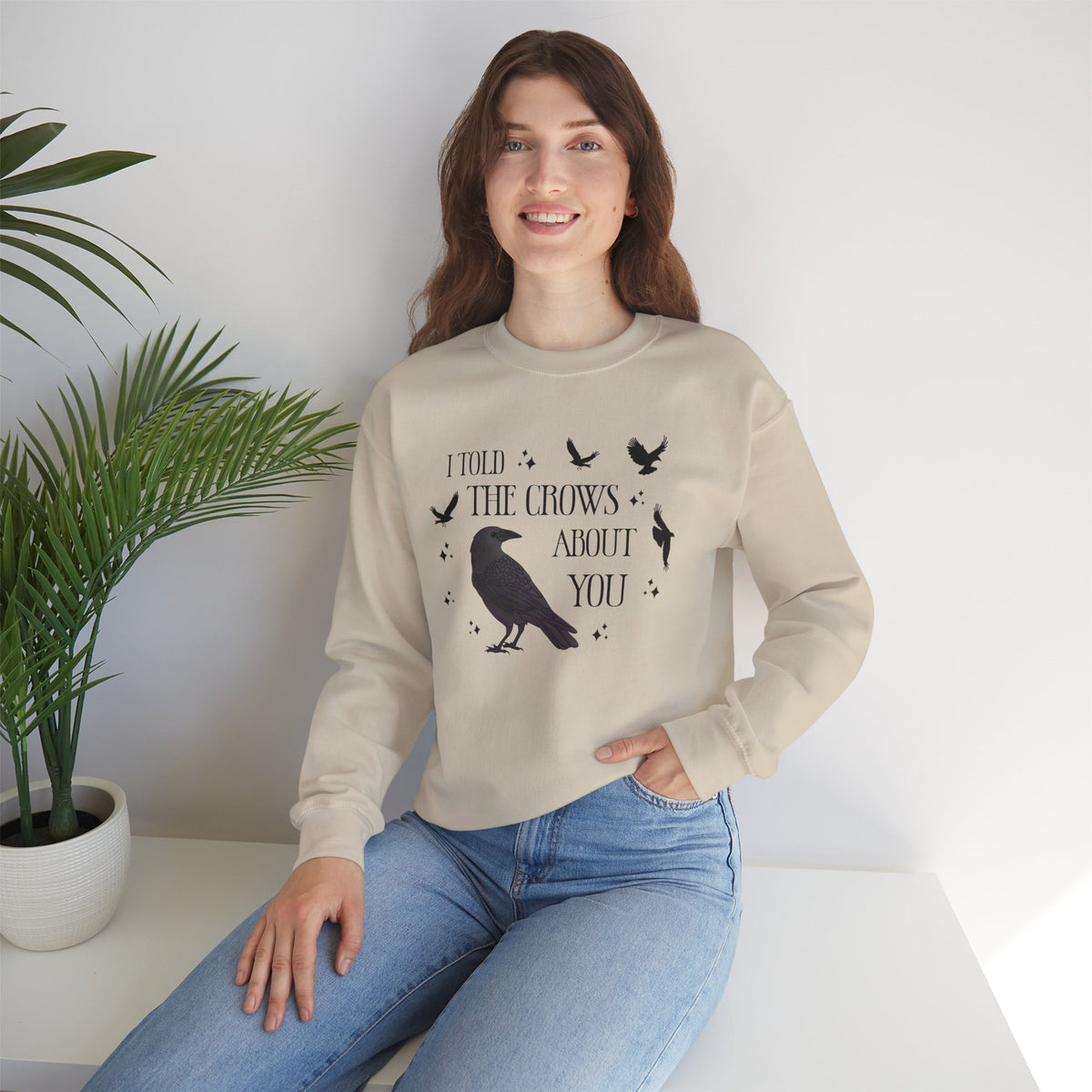 I Told the Crows About You Gothic Crow Sweatshirt Matriarchy