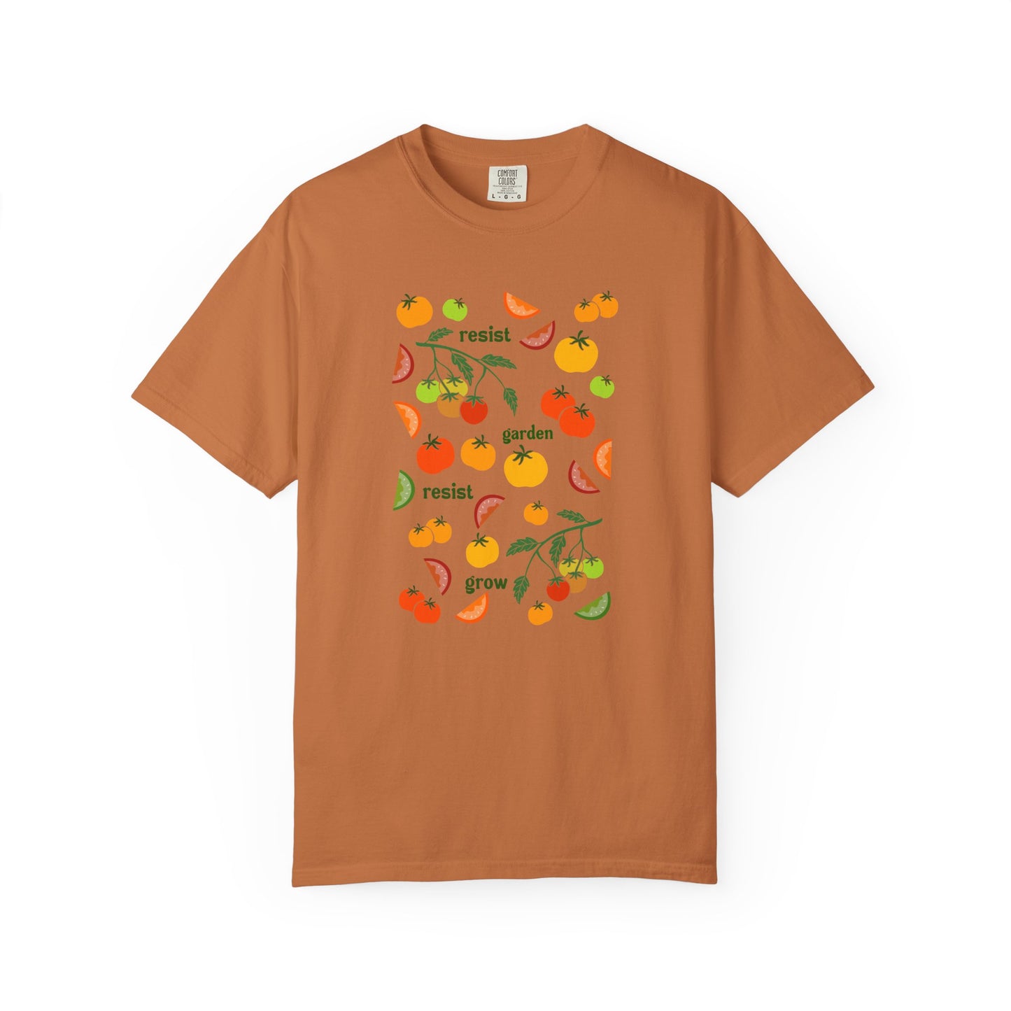 Resist Garden Grow T-shirt | Tomato Garden Illustration