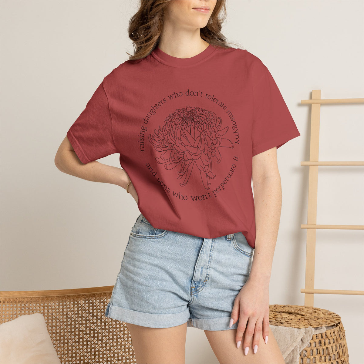 Floral Raising Daughters and Sons T-Shirt Botanical Line Art