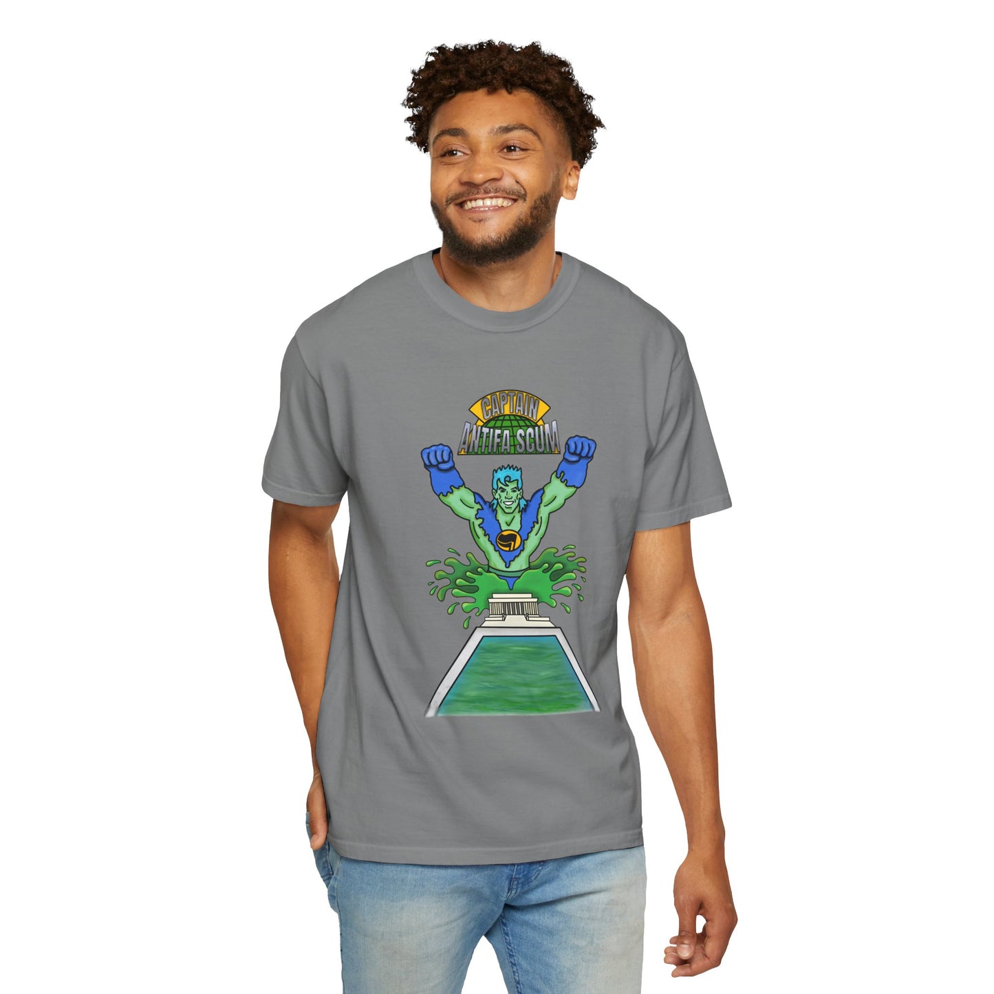 Captain Antifa Scum Reflecting Pool Algae Shirt