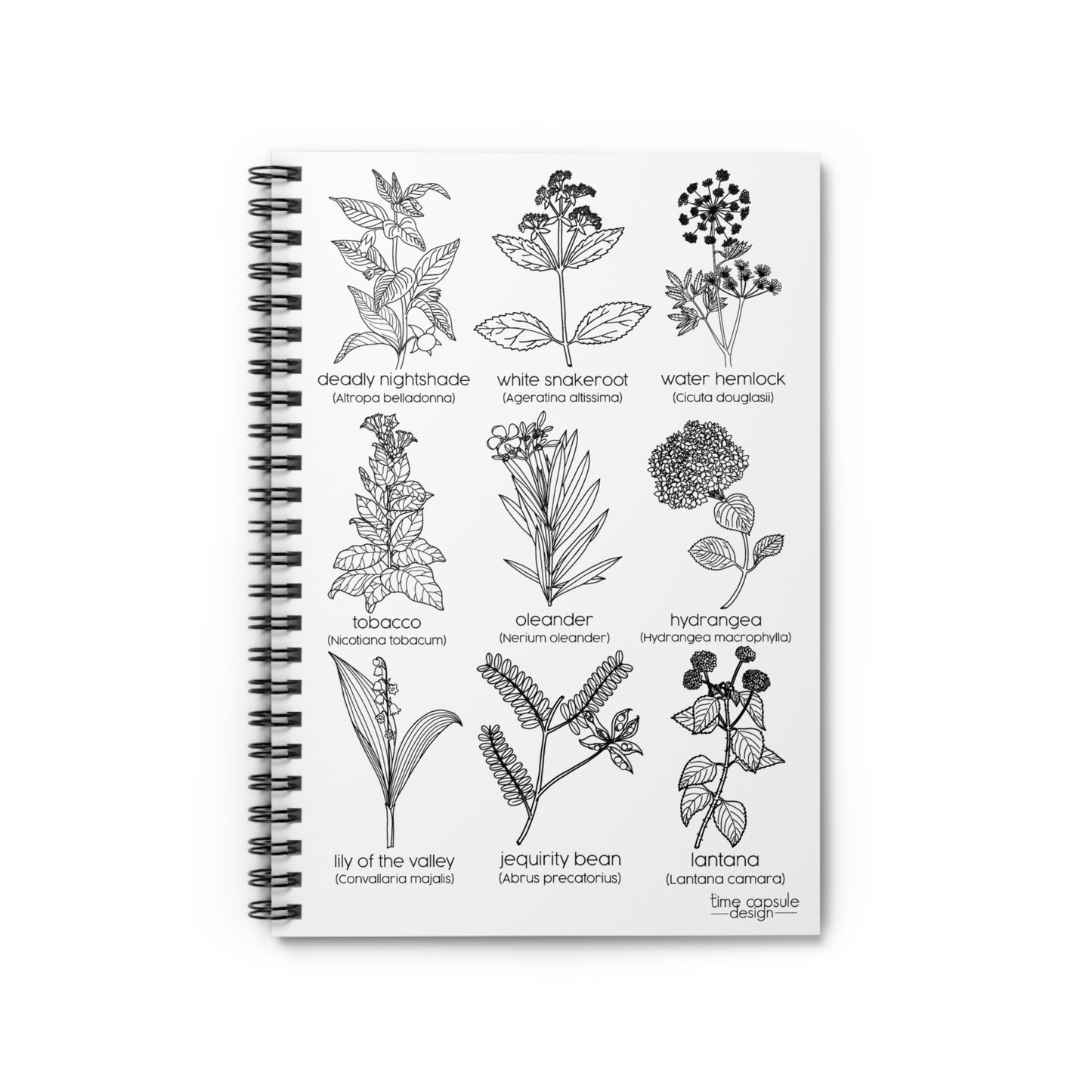 Deadly Nightshade Botanical Spiral Notebook - Perfect for Nature Lovers, Gardeners, and Plant Enthusiasts | Eco-Friendly Journaling | Gift for Teachers,