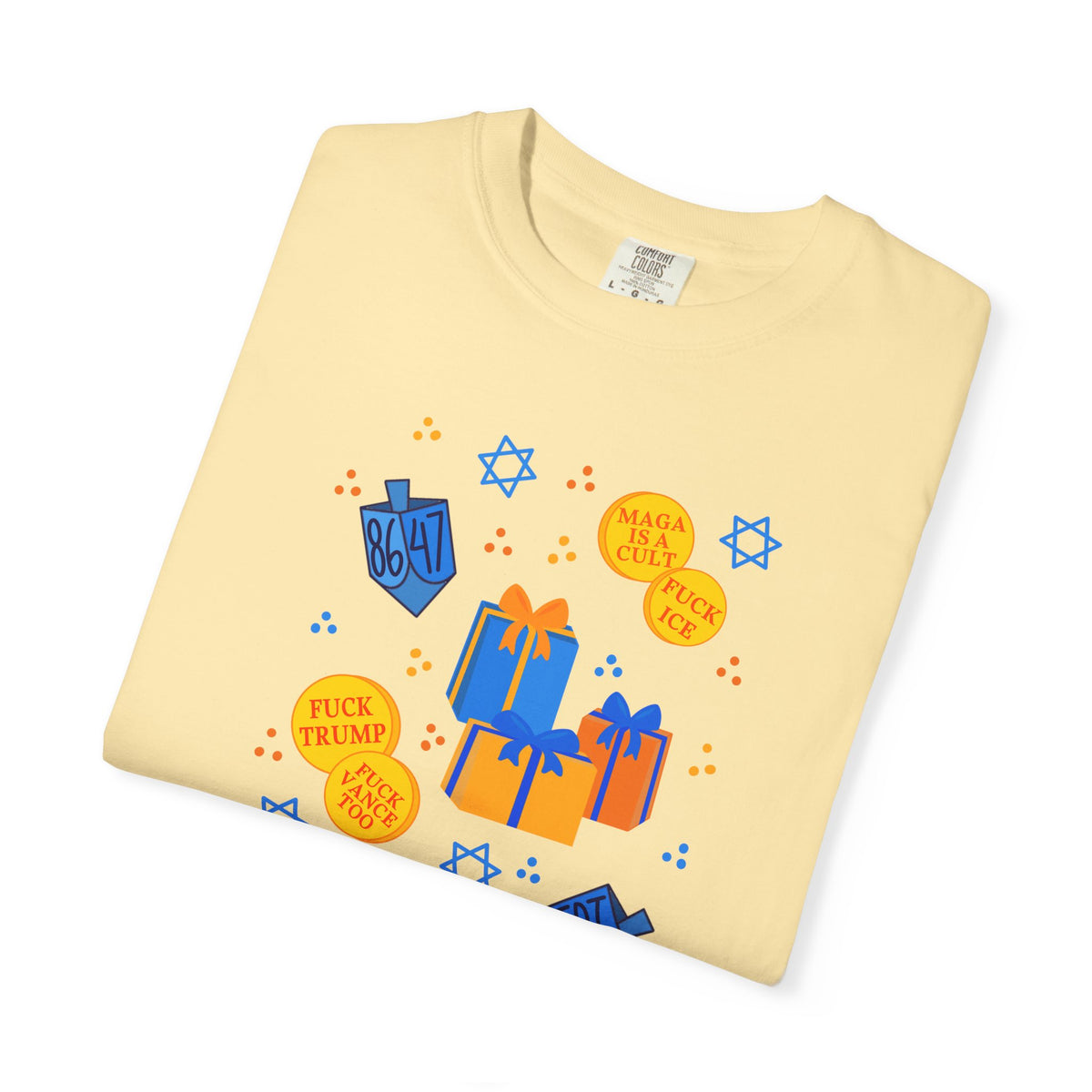 Slightly Subtle Hanukkah Dreidel Gelt Gift Celebration T-Shirt