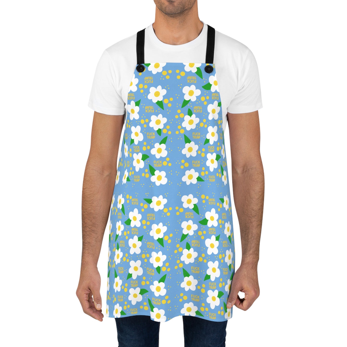 Slightly Subtle Daisy Apron (AOP) Blue