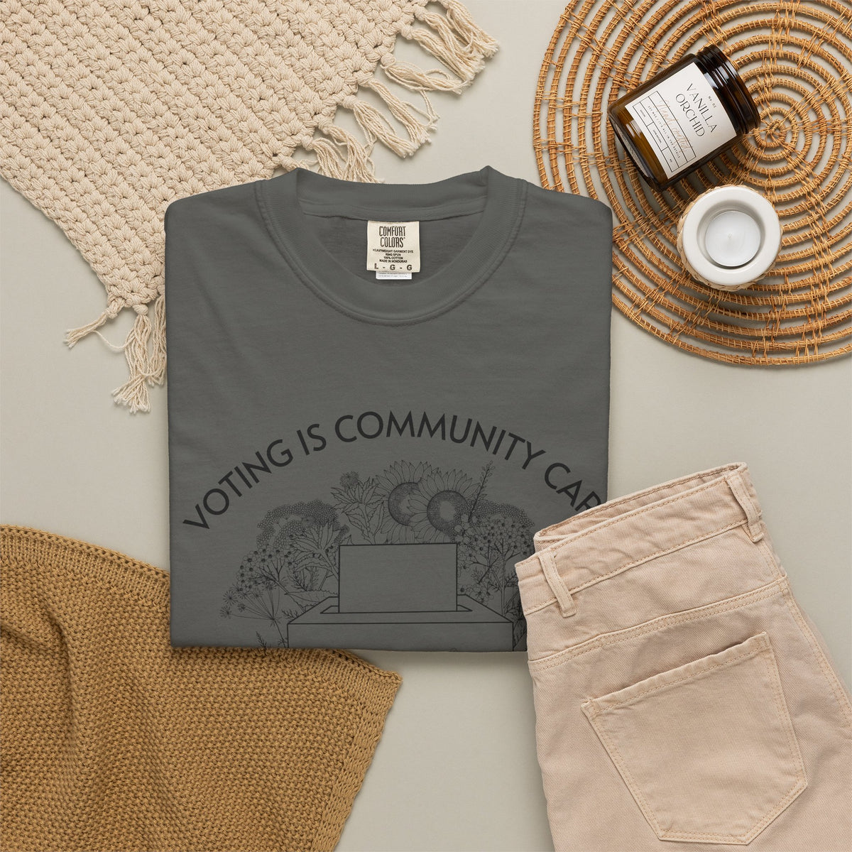 Voting Is Community Care T-Shirt Everything Is Political Vote Graphic Tee