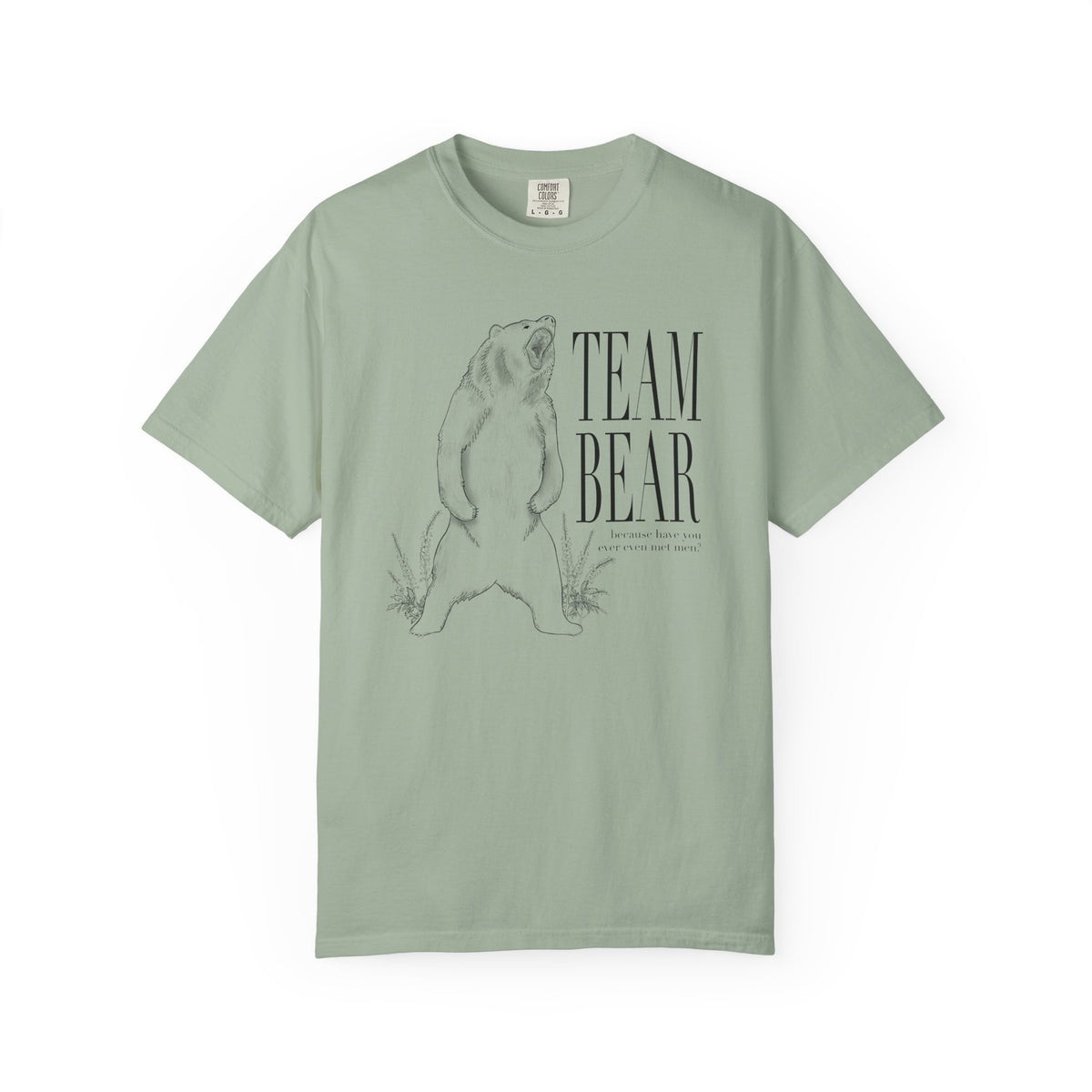 Team Bear Graphic T-Shirt Vintage Sketch Bear Tee because have you even met men