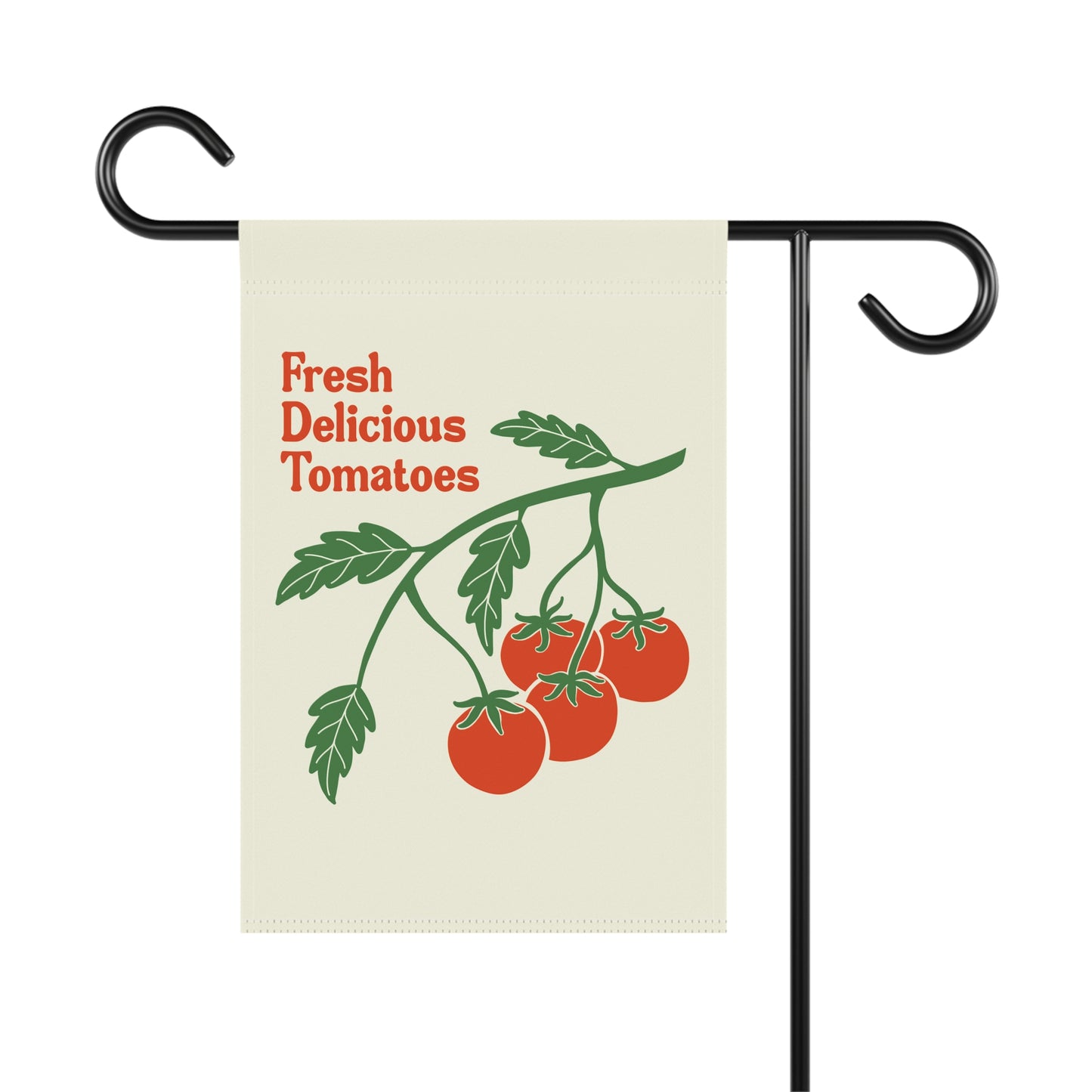 Fresh Delicious Tomatoes Garden Flag | House Banner, Tomato Illustration FDT