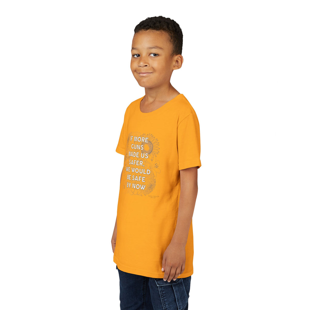 Youth Gun Safety Floral Tee Shirt