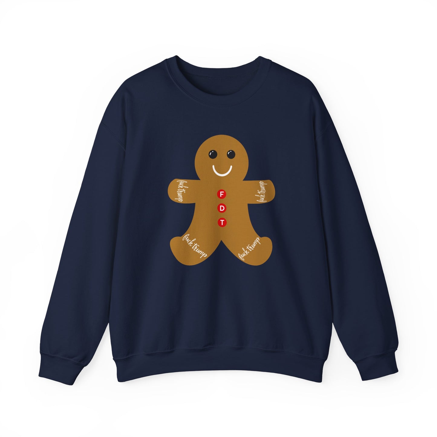 Slightly Subtle Gingerbread Man Crewneck Sweatshirt, FDT Cozy Christmas Gift, Holiday Sweater, Festive Apparel, Winter Wardrobe