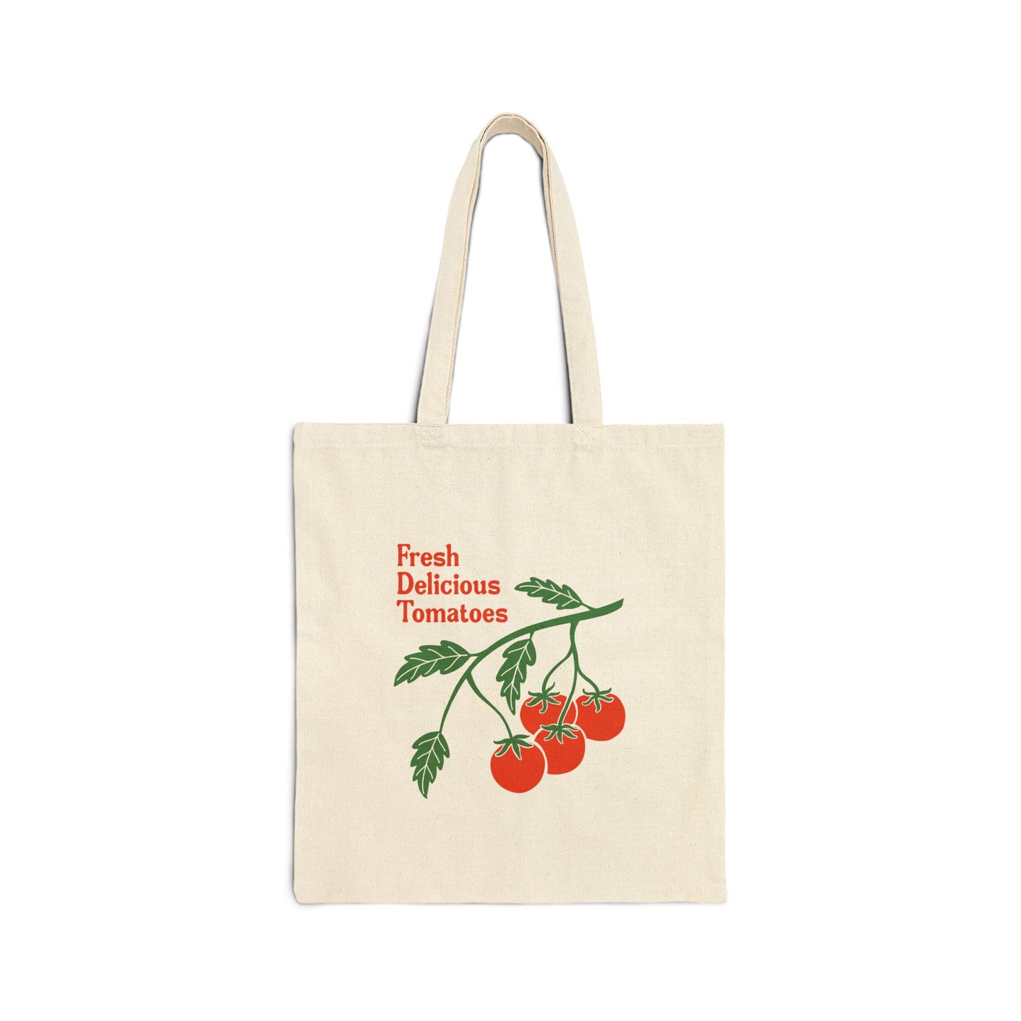 Fresh Delicious Tomatoes Tote Bag | Vintage Tomato Illustration, Farmer's Market Canvas fdt