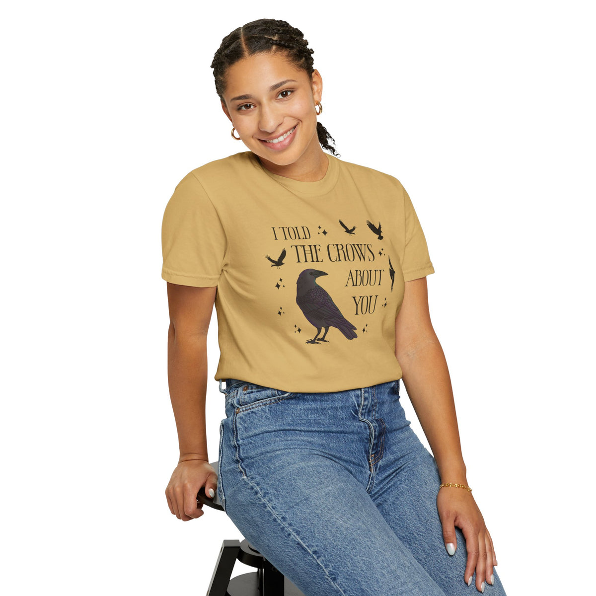 I Told The Crows About You Witchy Crow Raven Graphic Tee