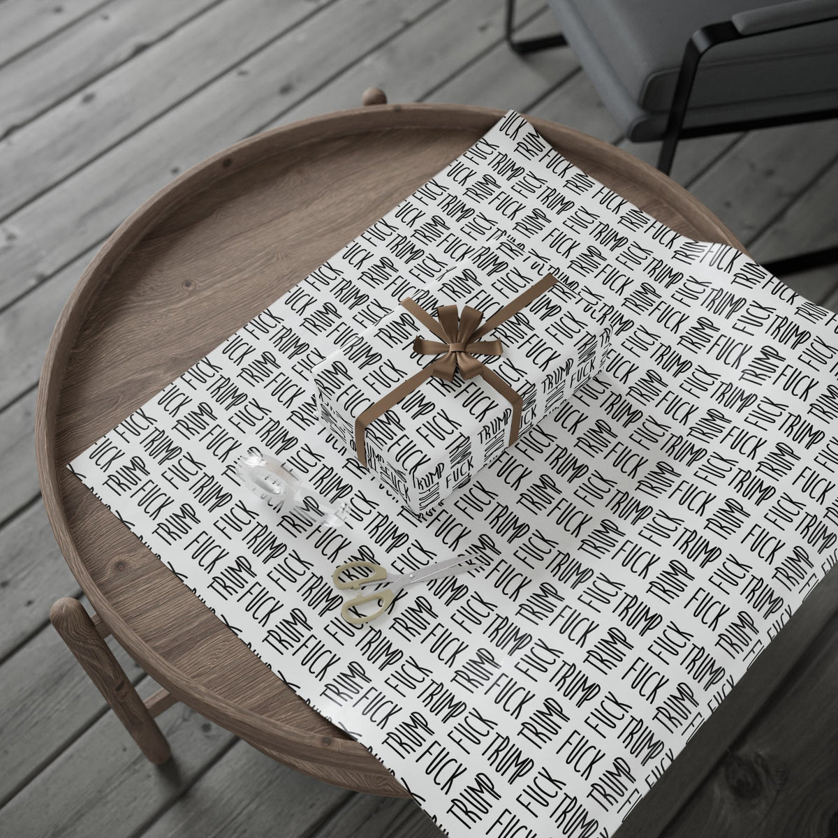 Slightly Subtle Farmhouse Text Wrapping Papers, Basketweave Pattern, Birthday, Christmas, Holiday Packaging, Rustic Design Paper Roll