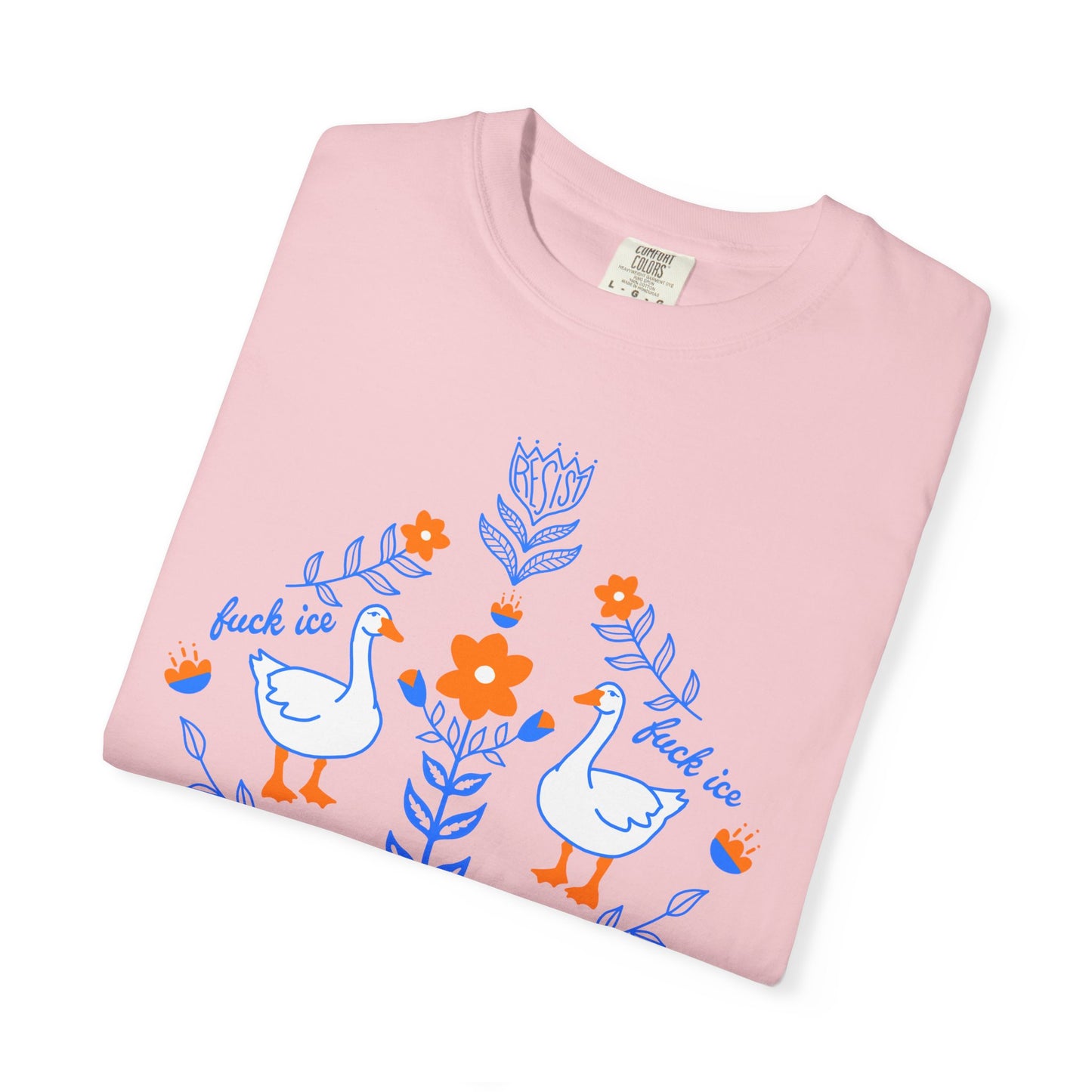 Folksy Silly Goose Tee —  F Ice Resist Floral Graphic T-Shirt
