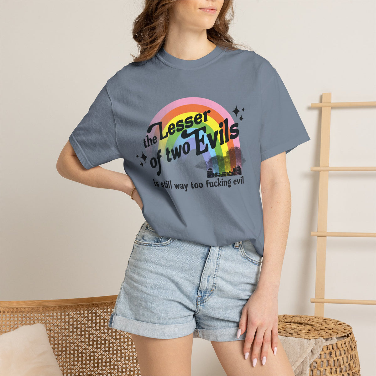 The Lesser of Two Evils is Still Way Too F***ing Evil Rainbow Graphic