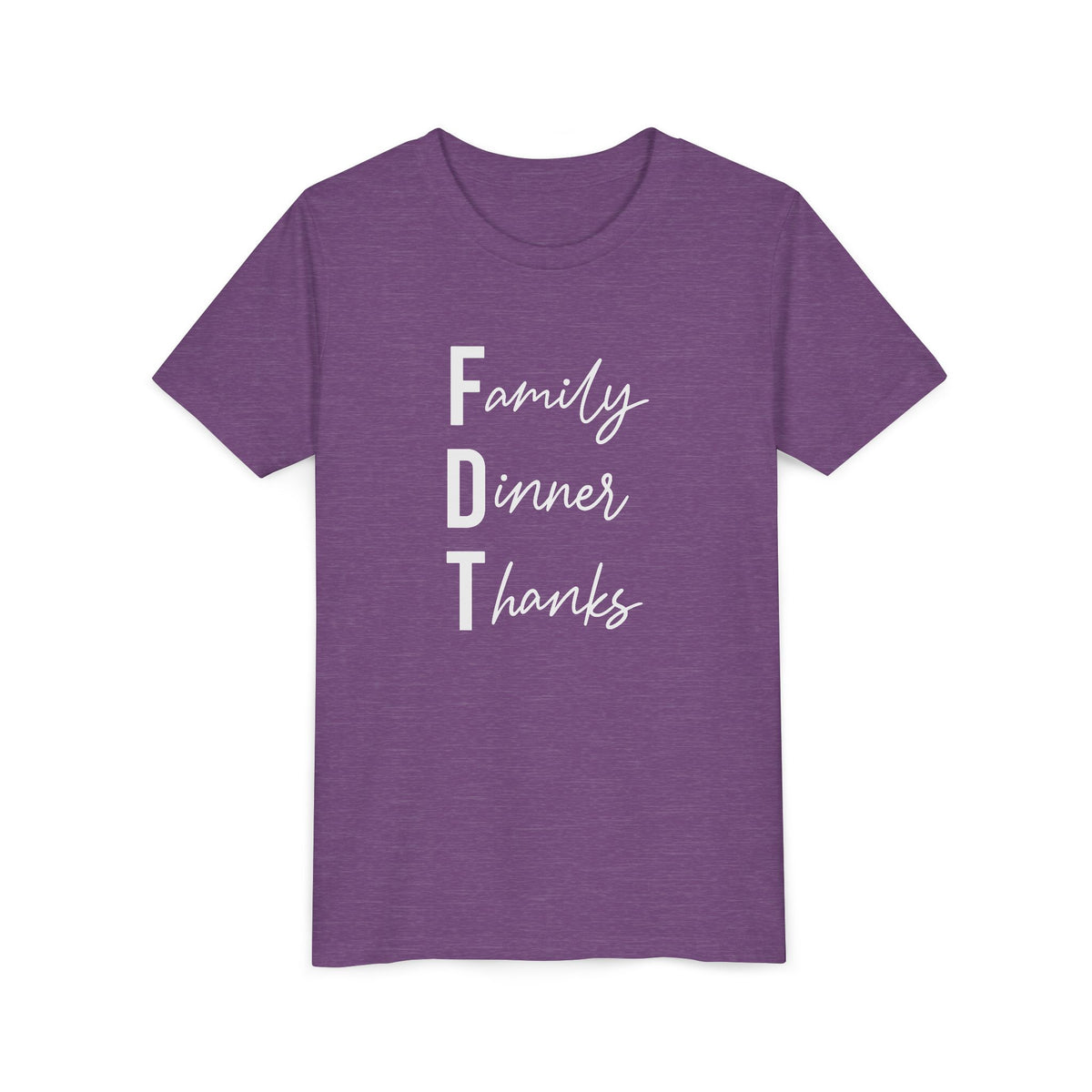 Youth Family Dinner Thanks Thanksgiving Tee FDT kids shirt