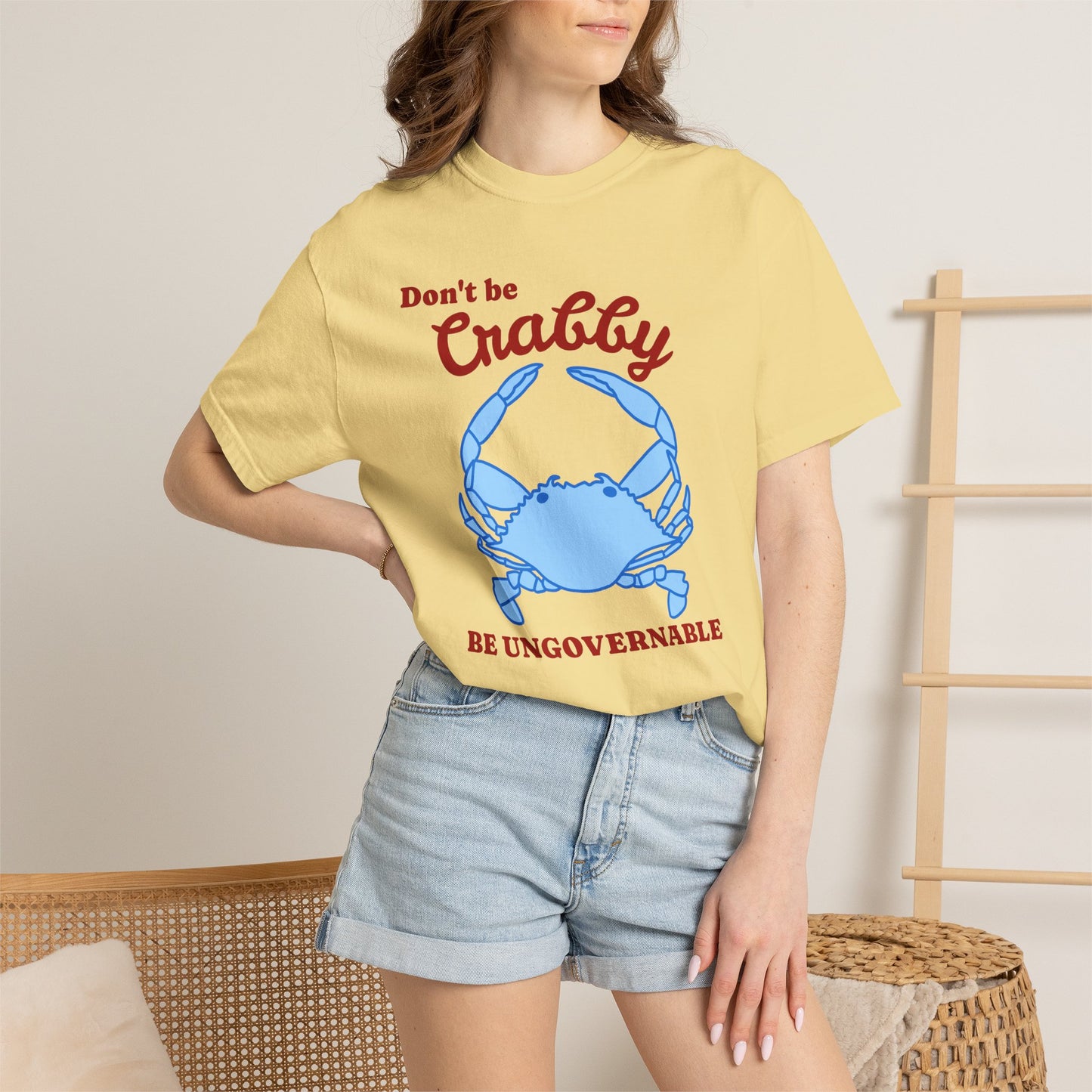 Don't Be Crabby Blue Crab T-Shirt | Be Ungovernable Graphic Tee