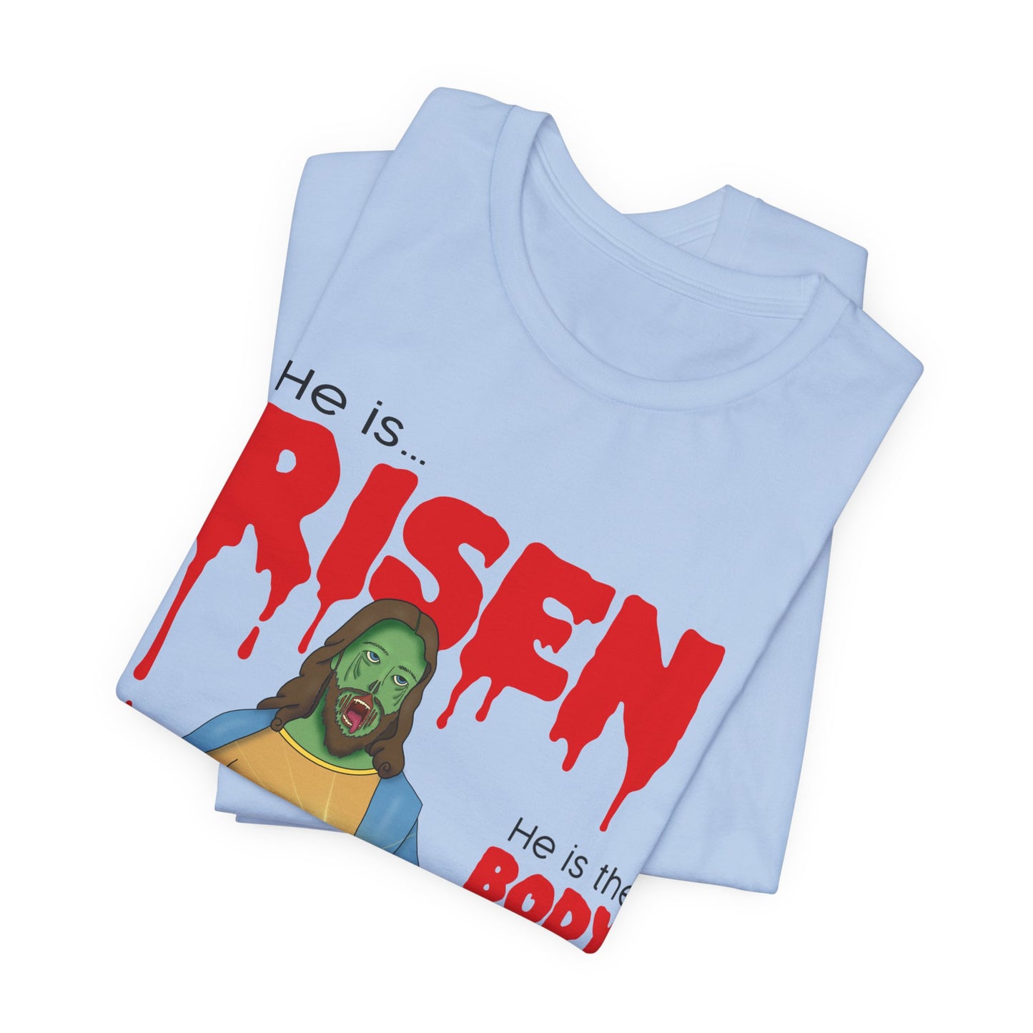 Zombie Jesus He Is Risen Shirt Unisex Jersey Tee, Easter Gift, Religious Humor Shirt, Resurrection Celebration Tee, Christian Apparel