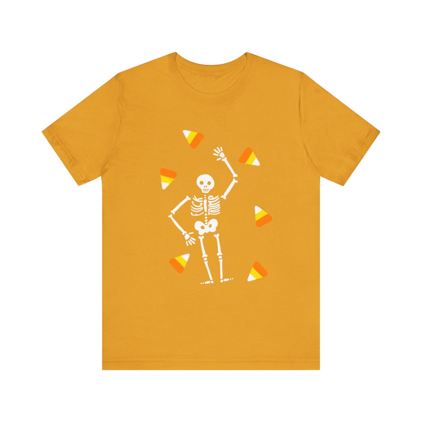 Slightly Subtle Halloween Skeleton Candy Tee, Trump Unisex Short Sleeve Shirt, Spooky Season T-Shirt, Halloween Costume Top, Fun Graphic Tee for Parties