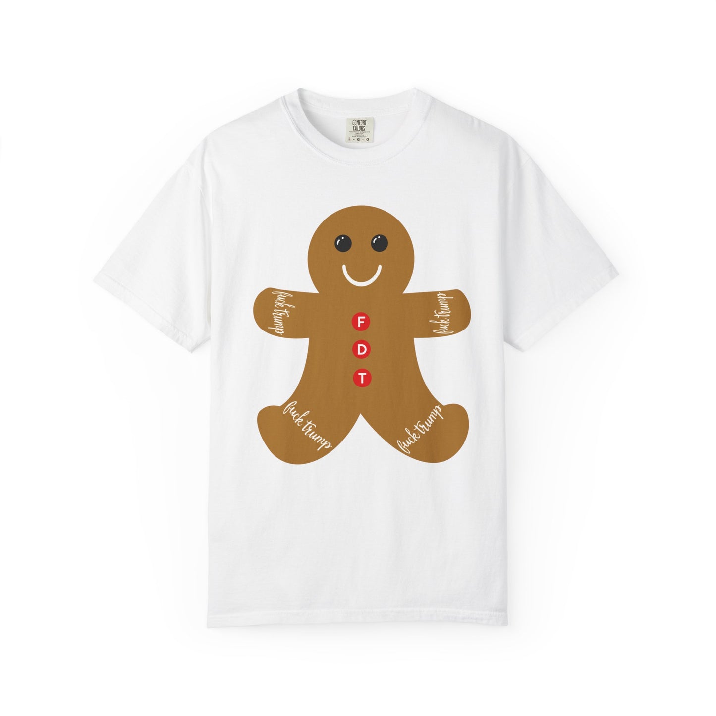 Slightly Subtle Gingerbread Man T-Shirt - FDT Comfort Colors Festive Holiday Tee for Christmas, Winter Celebration, Family Gathering Gift