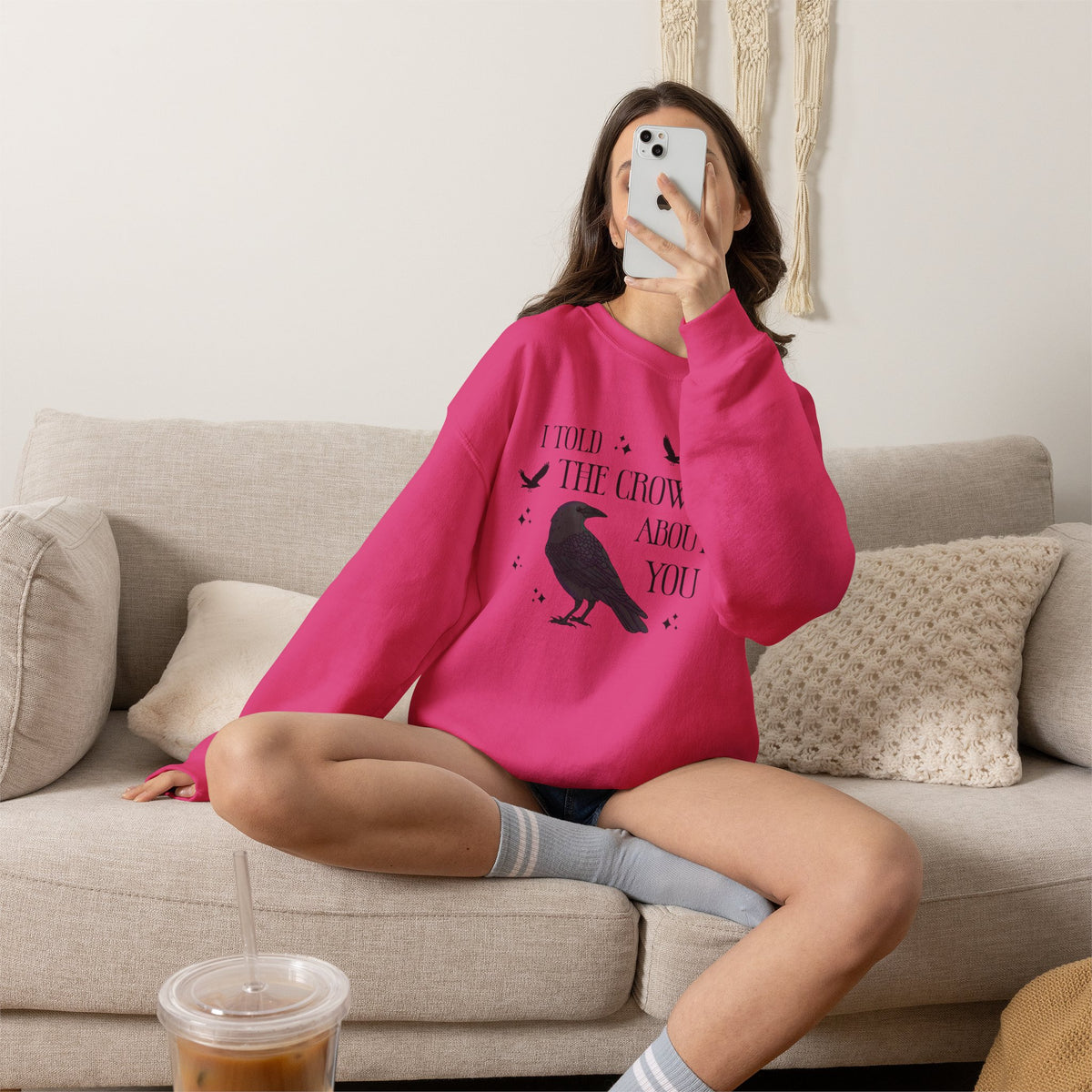 I Told the Crows About You Gothic Crow Sweatshirt Matriarchy