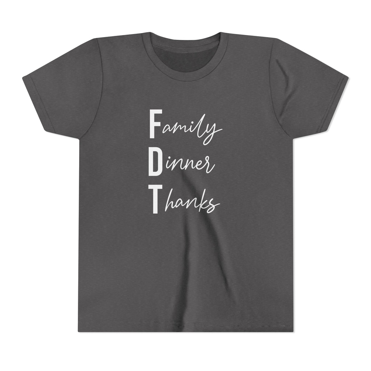Youth Family Dinner Thanks Thanksgiving Tee FDT kids shirt