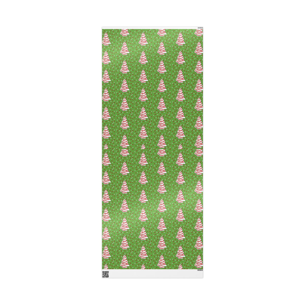 Slightly Subtle Tree Cake Candy Cane Tree FDT Wrapping Paper | Christmas Holiday Gift Wrap