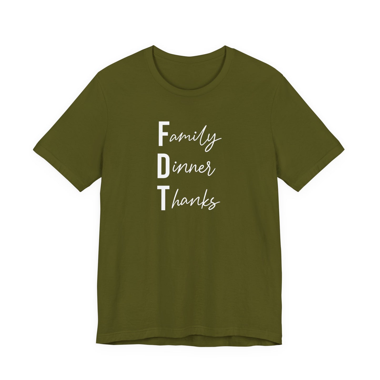 Family Dinner Thanks FDT Thanksgiving Crew Neck T‑Shirt
