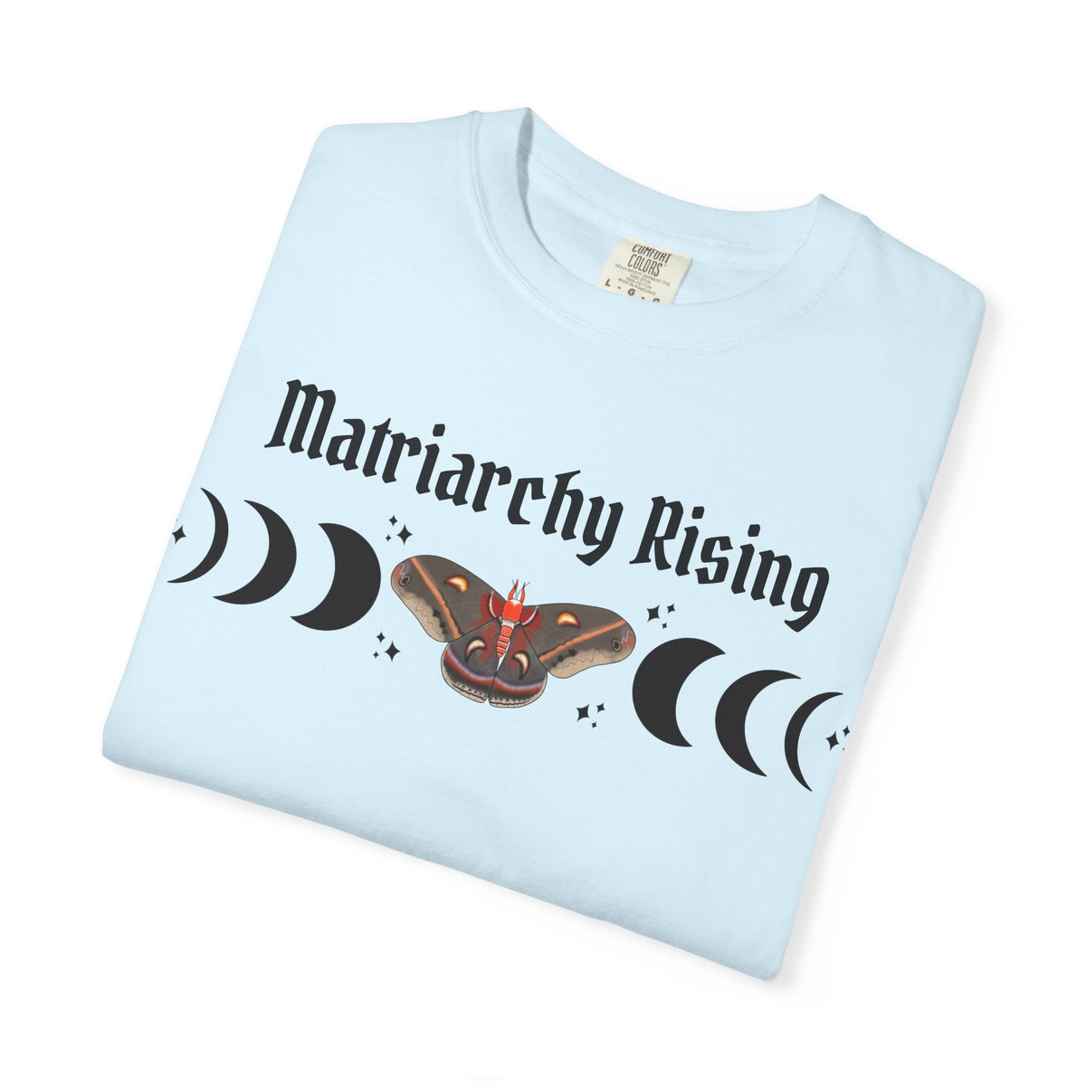 Matriarchy Rising Tee Moon Phases & Moth Feminist Graphic T-Shirt