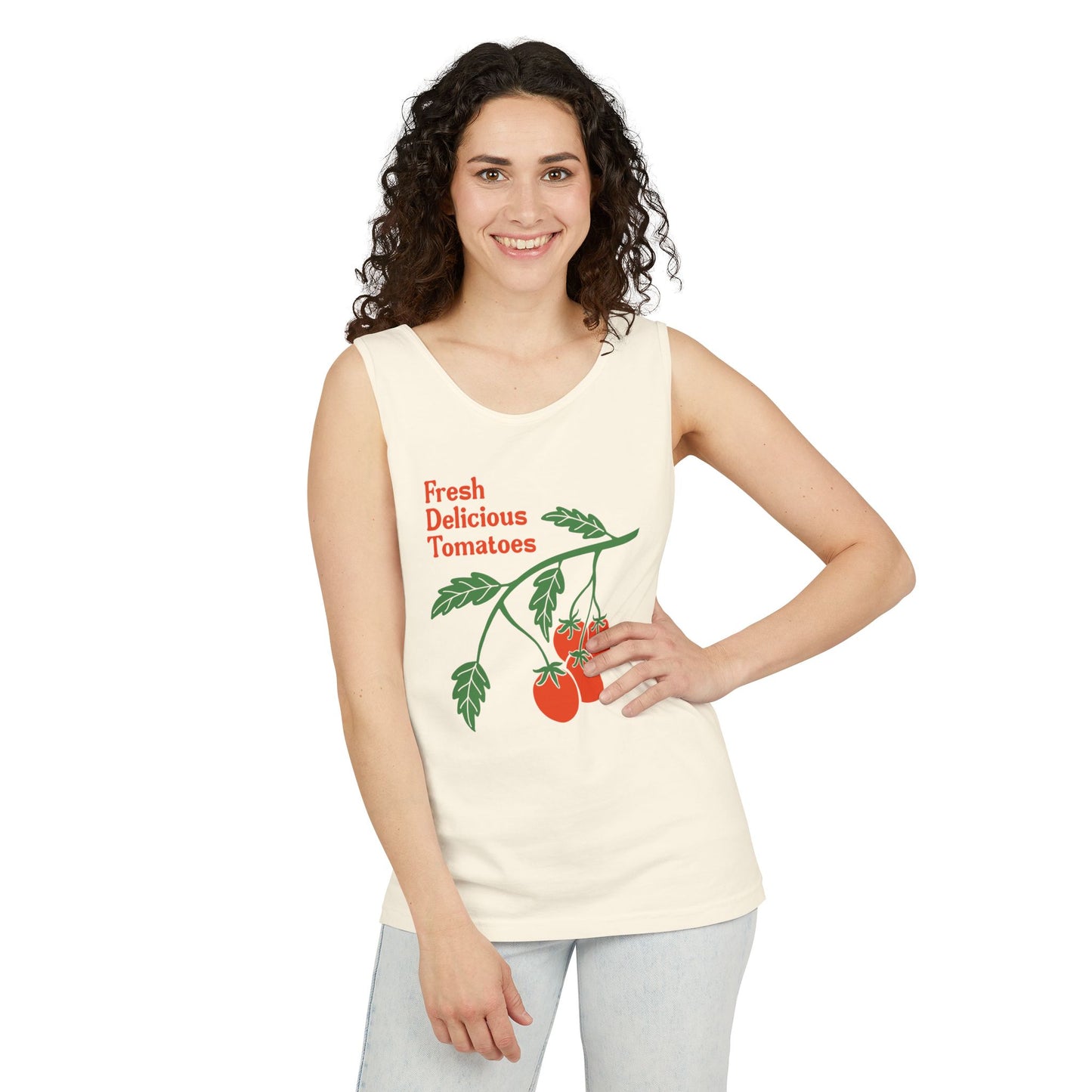 Fresh Delicious Tomatoes Tank Top | Cherry Tomato Illustration, Garden Produce Tee