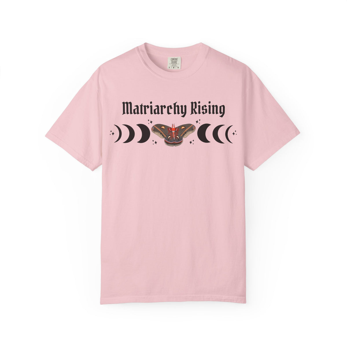 Matriarchy Rising Tee Moon Phases & Moth Feminist Graphic T-Shirt