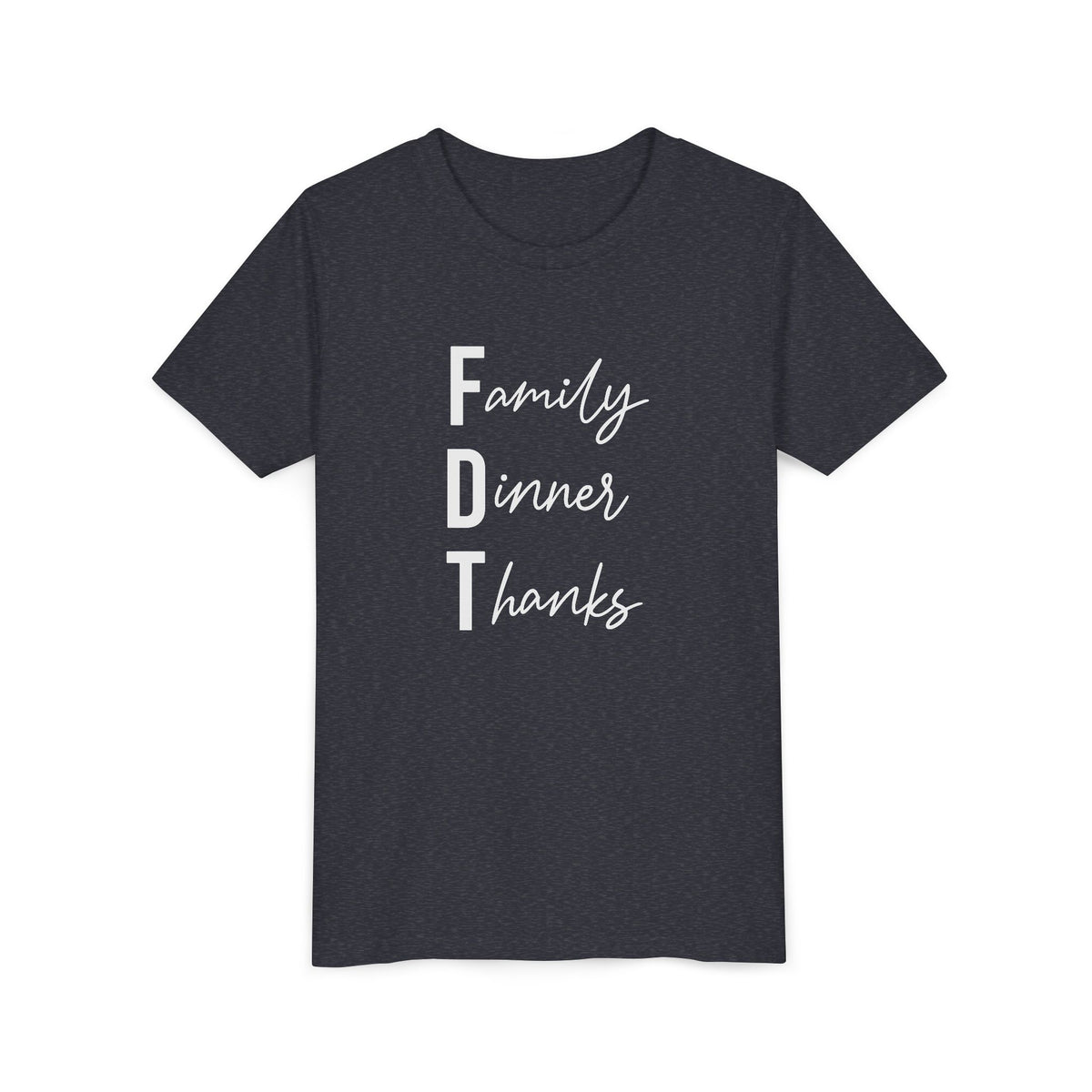 Youth Family Dinner Thanks Thanksgiving Tee FDT kids shirt