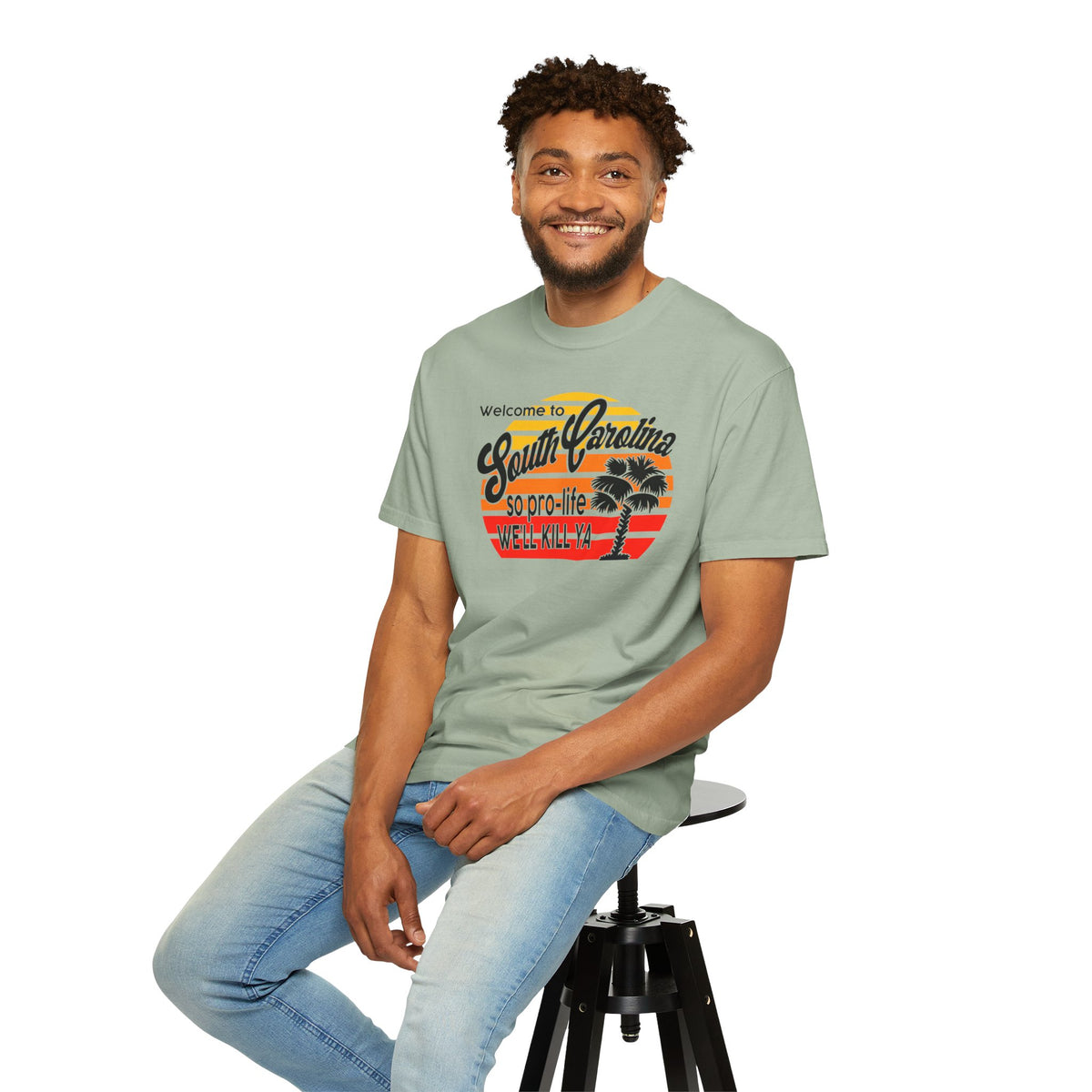 South Carolina Political Dark Humor Abortion Sunset T-Shirt Welcome to South Carolina Graphic Tee