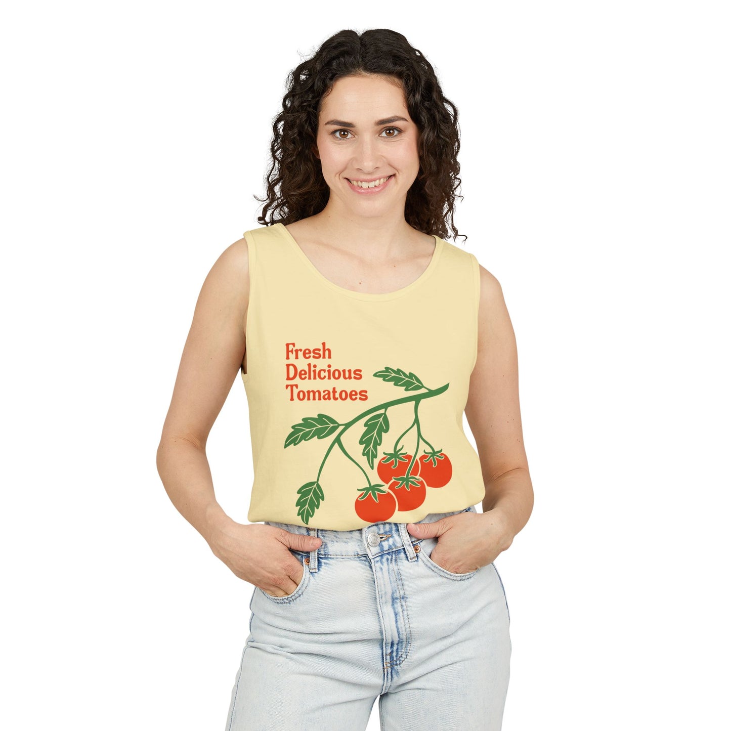 Fresh Delicious Tomatoes Tank Top | Cherry Tomato Illustration, Garden Produce Tee