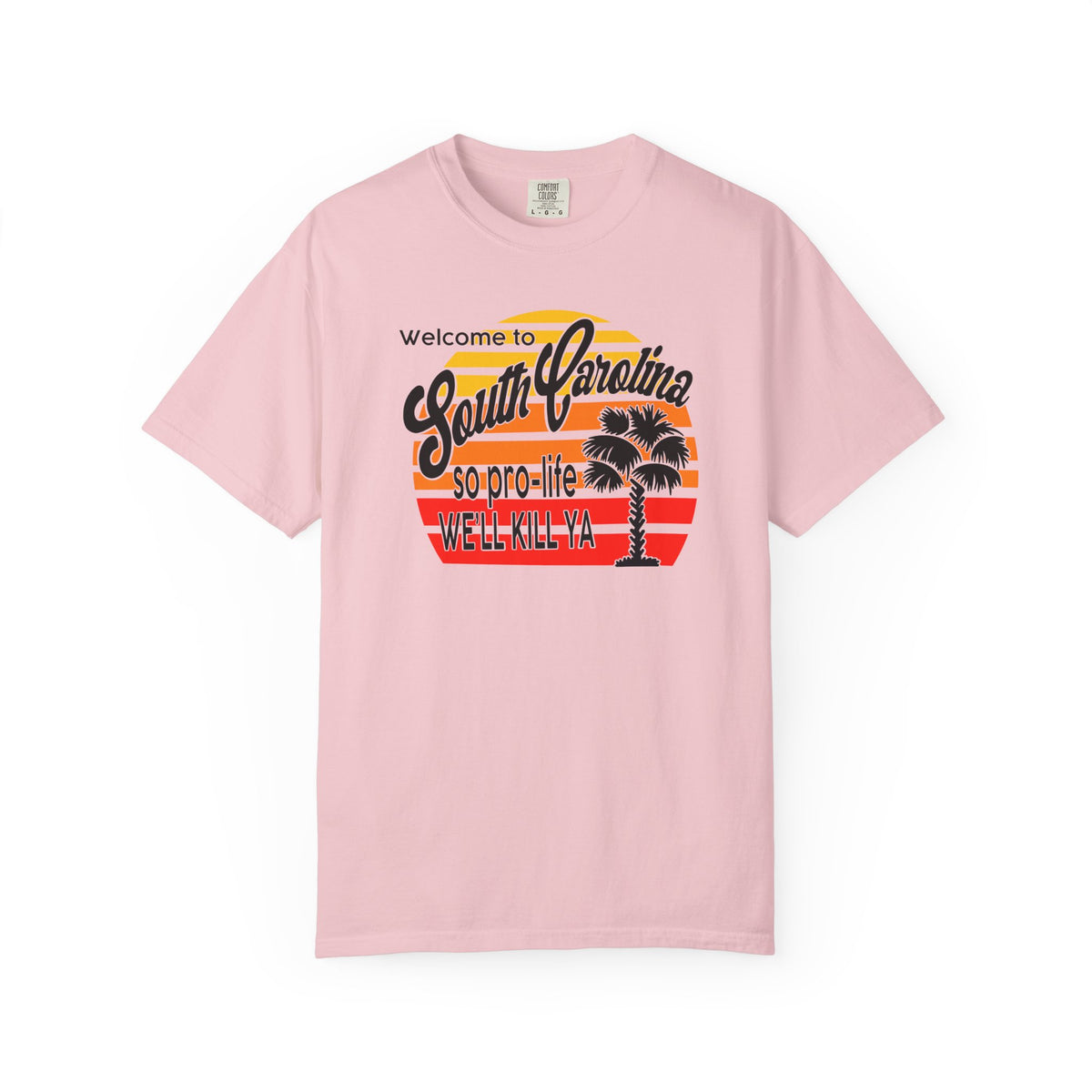 South Carolina Political Dark Humor Abortion Sunset T-Shirt Welcome to South Carolina Graphic Tee
