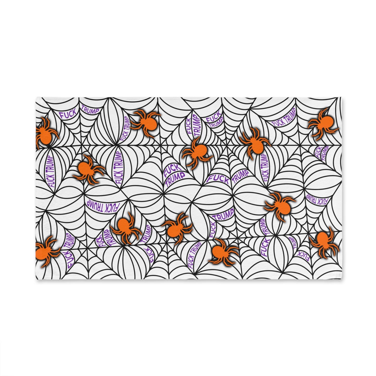 Slightly Subtle Spider Web Hand Towel, Spooky Trump Halloween Decor, Kitchen Towel, Bath Towel, Gift for Witch Lovers, Fall Home Accessory