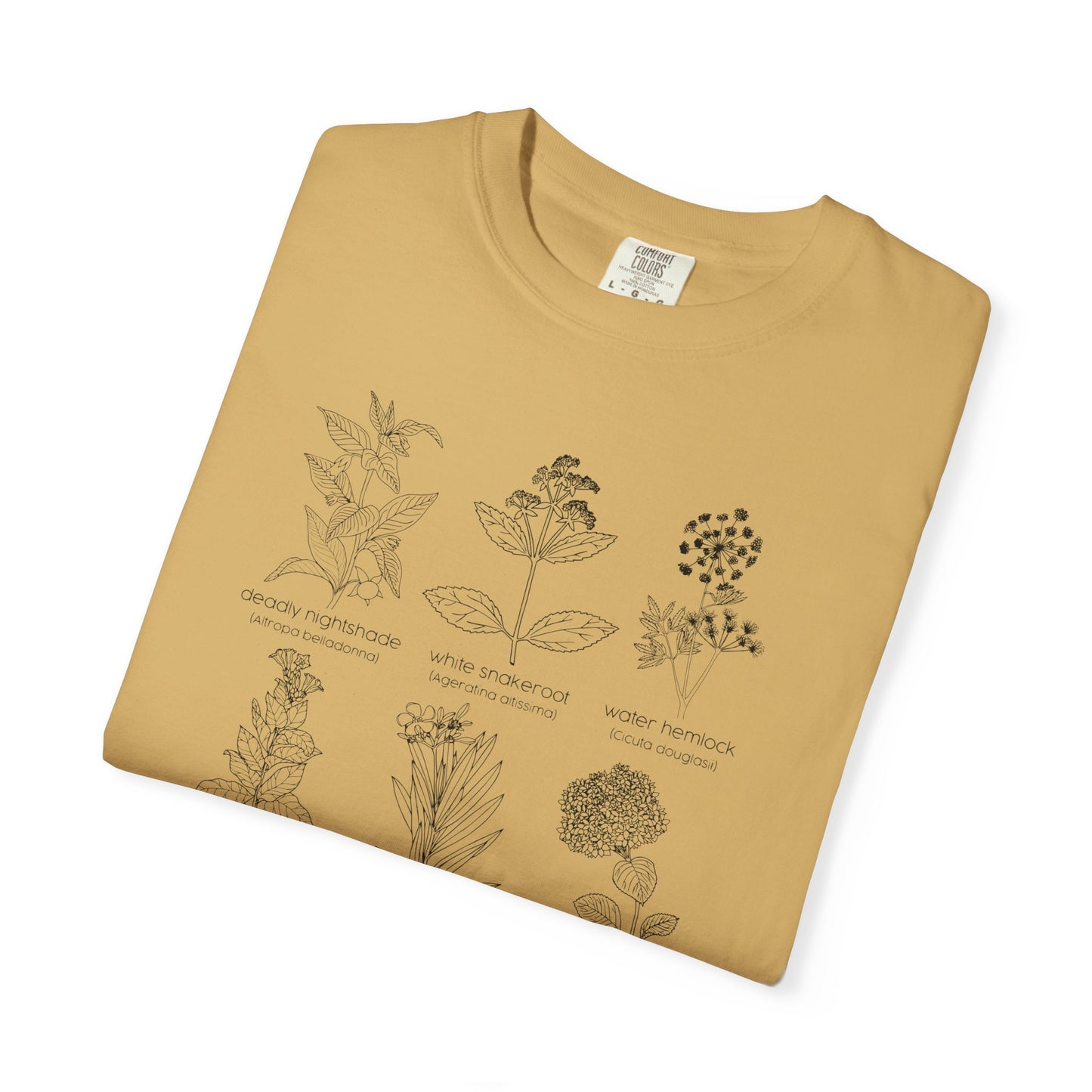 Deadly Nightshade Botanical Illustration T-Shirt | Vintage Plant Sketches, Floral Chart