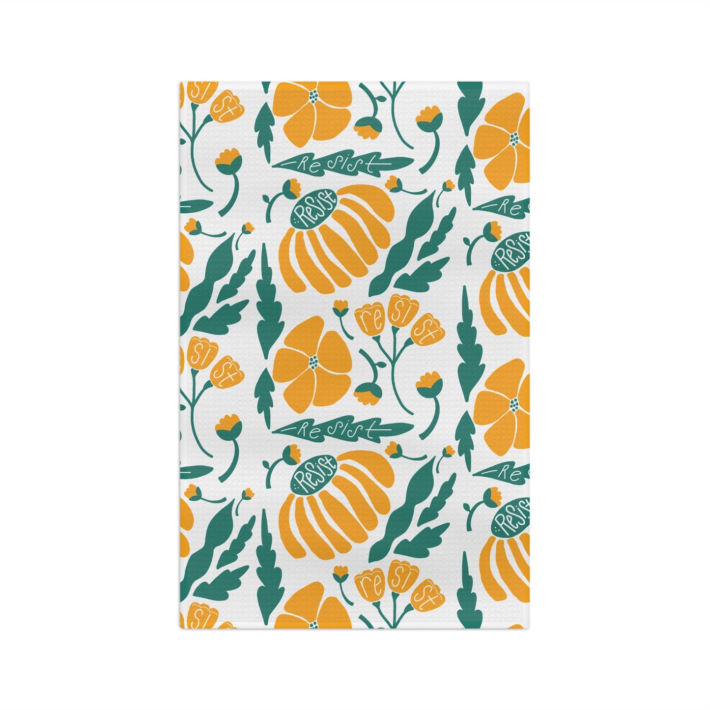 Resist Daisy Microfiber Tea Towel — Autumn Floral Kitchen Decor