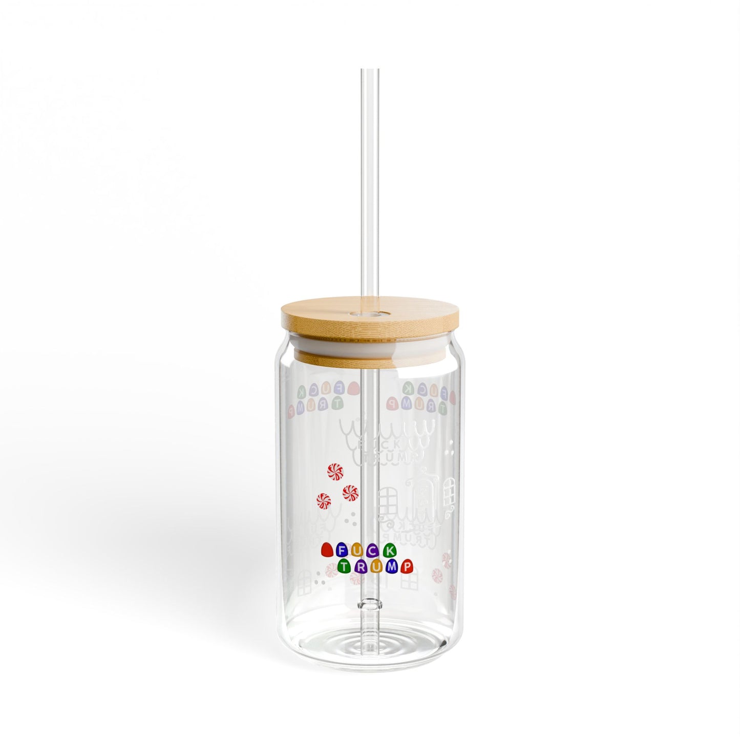 Slightly Subtle Gingerbread Candy Doodle Sipper Glass FDT